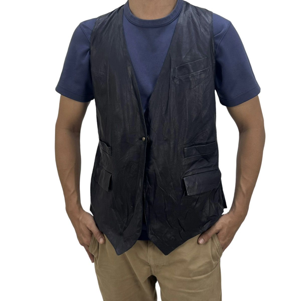 Isaac Sellam Experience 🔥ISAAC SELLAM EXPERIENCE LAMBSKIN BLACK VEST Size US S / EU 44-46 / 1 - 1 Thumbnail