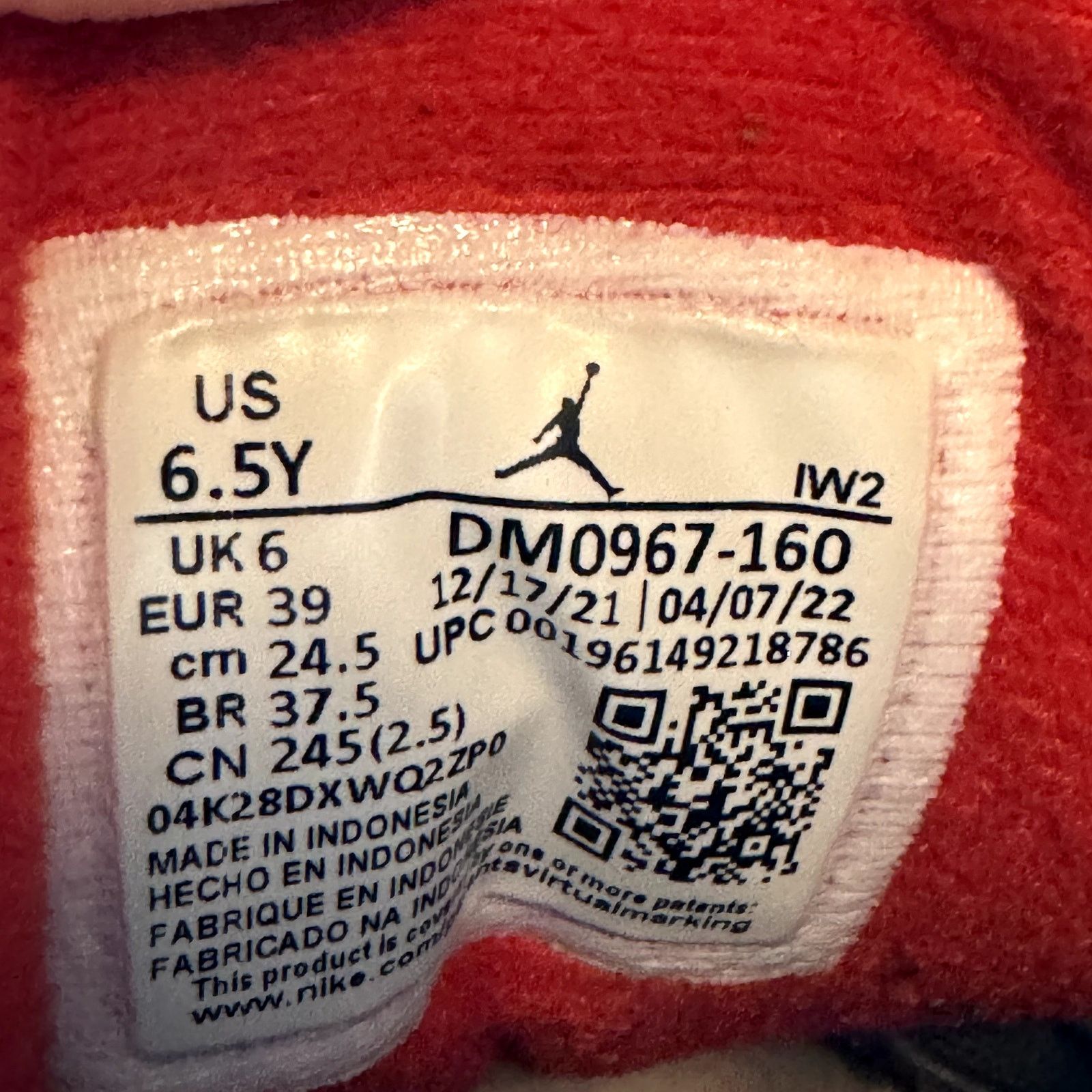 Jordan Brand × Nike Size 6.5 - Air Jordan 3 Retro GS Fire Red 2022 Men's Shoes Size US 6.5 / EU 39-40 - 8 Thumbnail
