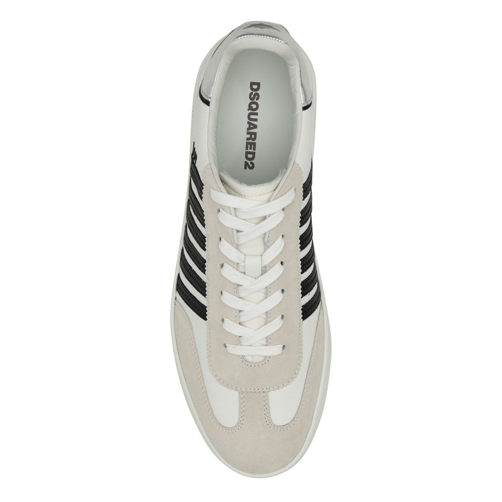 Dsquared2 DSQUARED2 Boxer White Leather Sneakers New And Authentic (Me Size US 10 / EU 43 - 2 Thumbnail