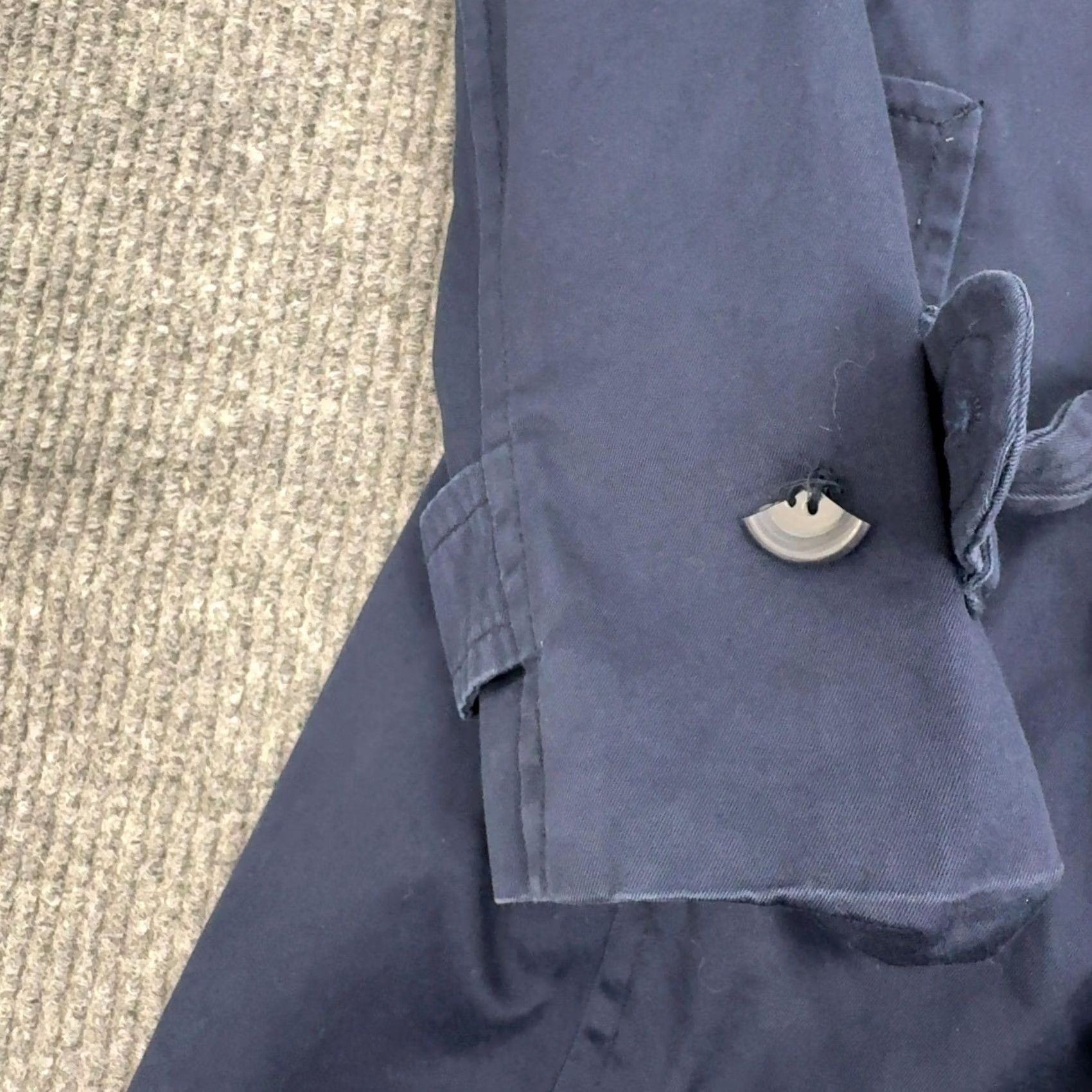Banana Republic Banana Republic Trench Coat Womens S Navy Blue Double Breasted Belted Classic Size S / US 4 / IT 40 - 3 Thumbnail