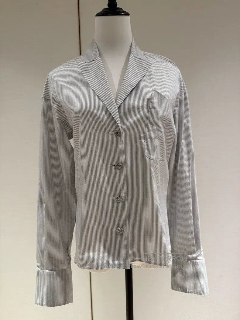 Chanel Chanel Roof series diamond button striped shirt Size XS / US 0-2 / IT 36-38 - 1 Thumbnail