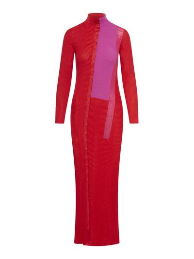 Fendi o1s1wg110125 Dress in Red Size L / US 10 / IT 46 - 1 Thumbnail