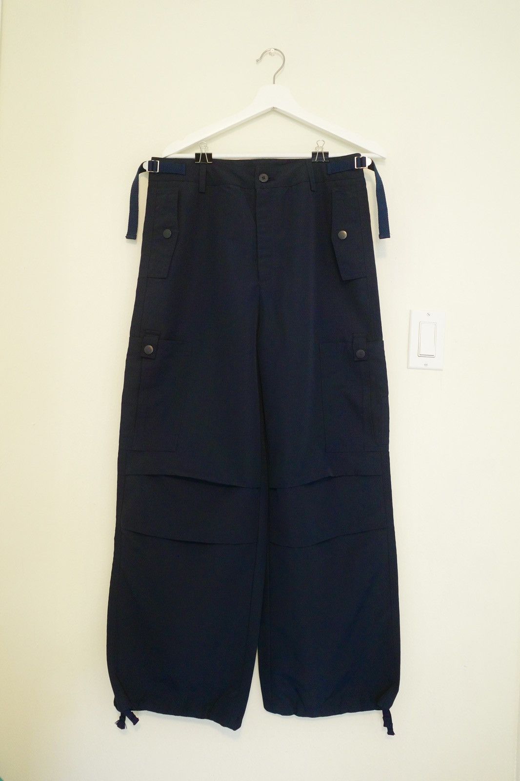 Other × Vintage Navy Blue Loose Casual Cargo Pants Size US 32 / EU 48 - 3 Thumbnail