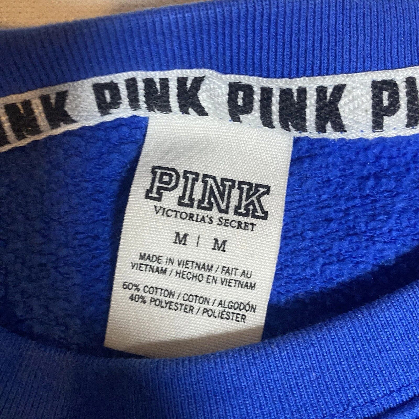 Victoria's Secret Victoria Secret Pink BLUE Crewneck Sweatshirt Women's Medium Size M / US 6-8 / IT 42-44 - 2 Thumbnail