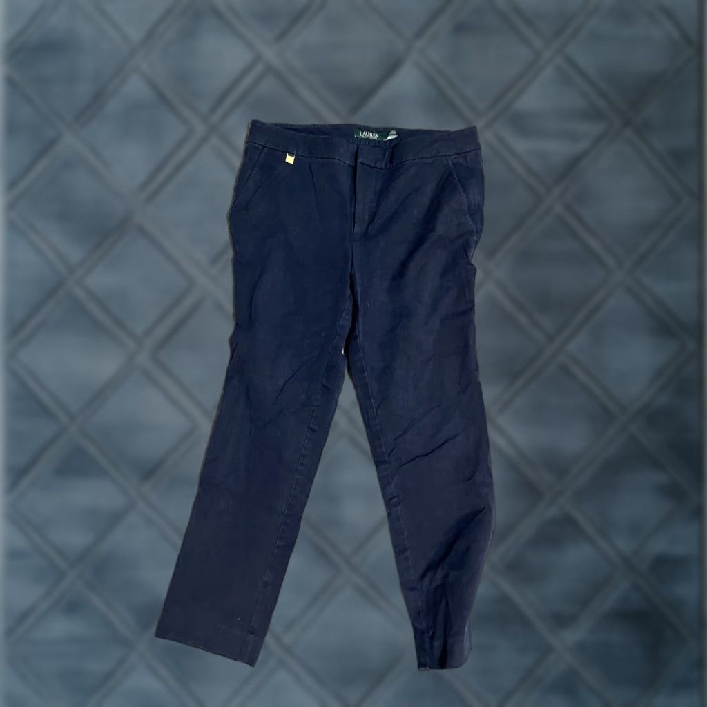 Ralph Lauren Lauren Ralph Lauren Pants Women's 6 Navy Blue Stretch Straight Ankle Chino Dress Pants Women 6 Navy Blue Stretch Straight Ankle Chino Size 28" / US 6 / IT 42 - 1 Thumbnail