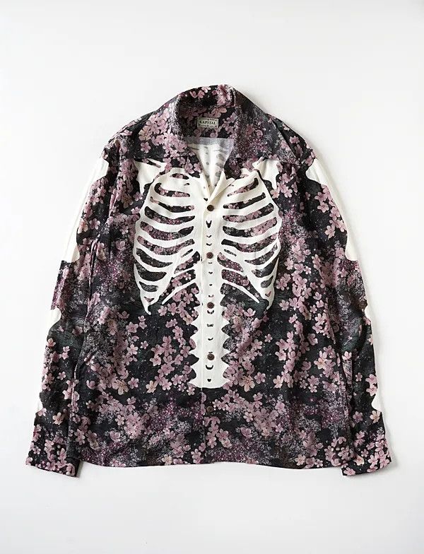 Kapital KAPITAL Sakura BONEpt Wrangle Open Collar Shirt Ink Black 3 Size US L / EU 52-54 / 3 - 1 Preview