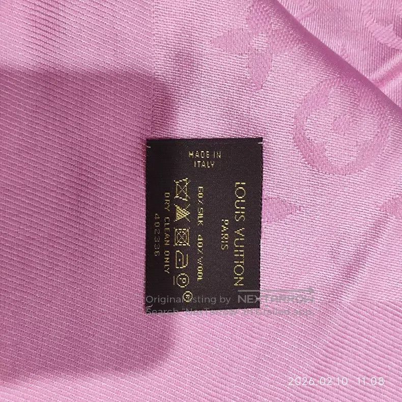 Louis Vuitton Louis Vuitton Pink silk scarf with presbyopic logo and sat Size ONE SIZE - 2 Thumbnail