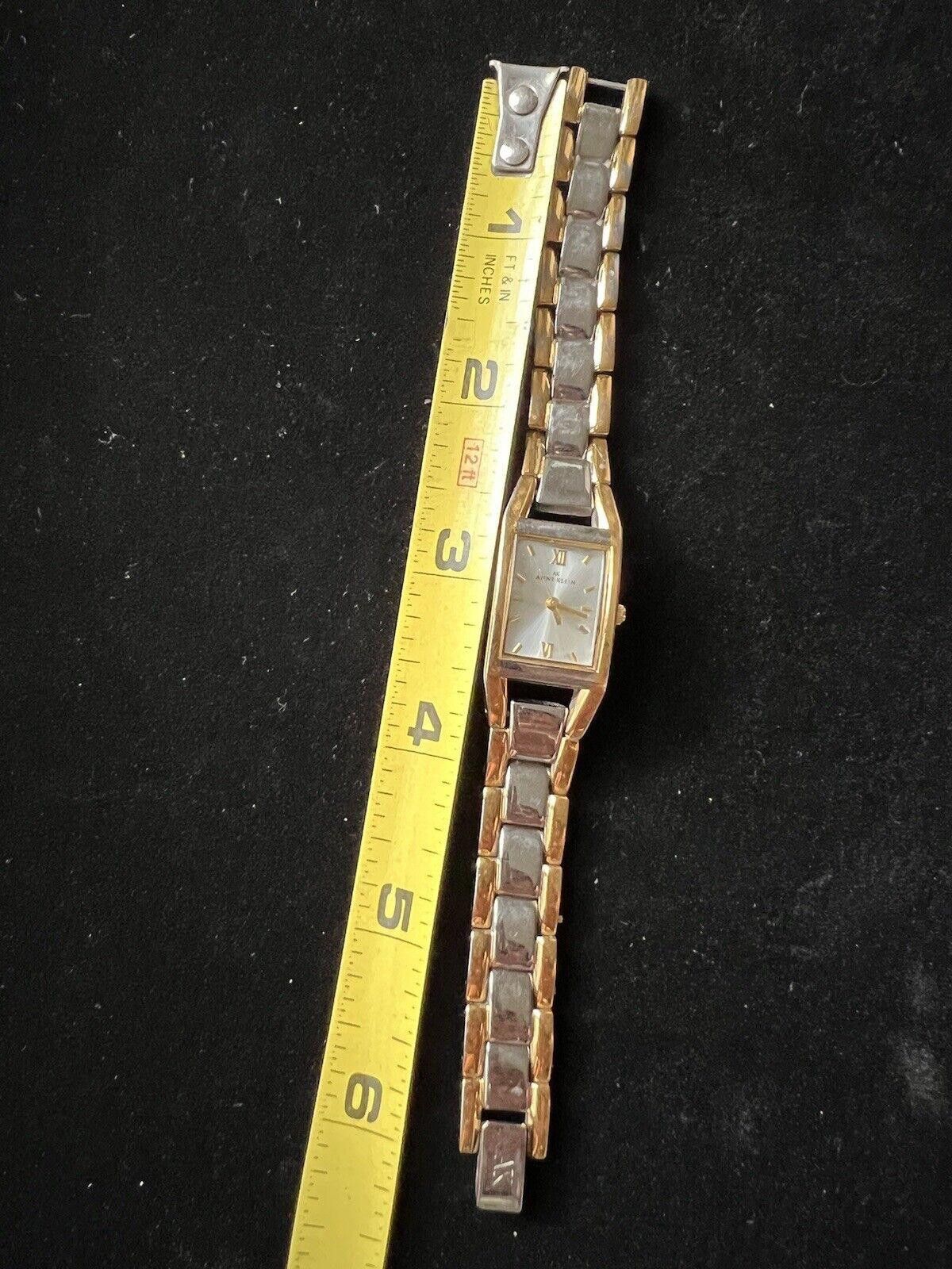 Designer ANNE KLEIN WOMEN STAINLESS STEEL Two TONE Watch New Battery Size ONE SIZE - 4 Thumbnail