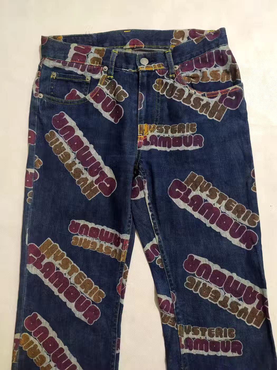 Hysteric Glamour Rare!!! Hysteric Glamour Fullprint Font Logo Design Pants Size 29" - 2 Thumbnail
