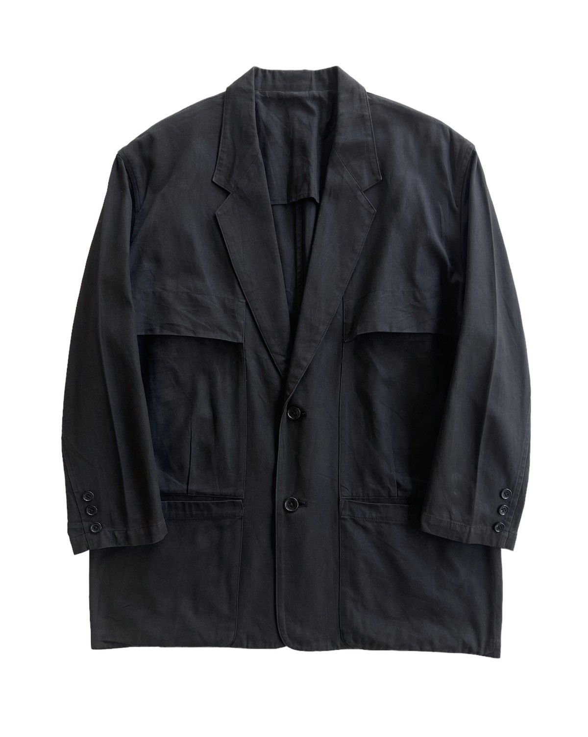 image of YS For Men x YS For Men Yamamoto Yohji Yamamoto Linen Jacket (4 Pocket) in Black, Men's (Size Small