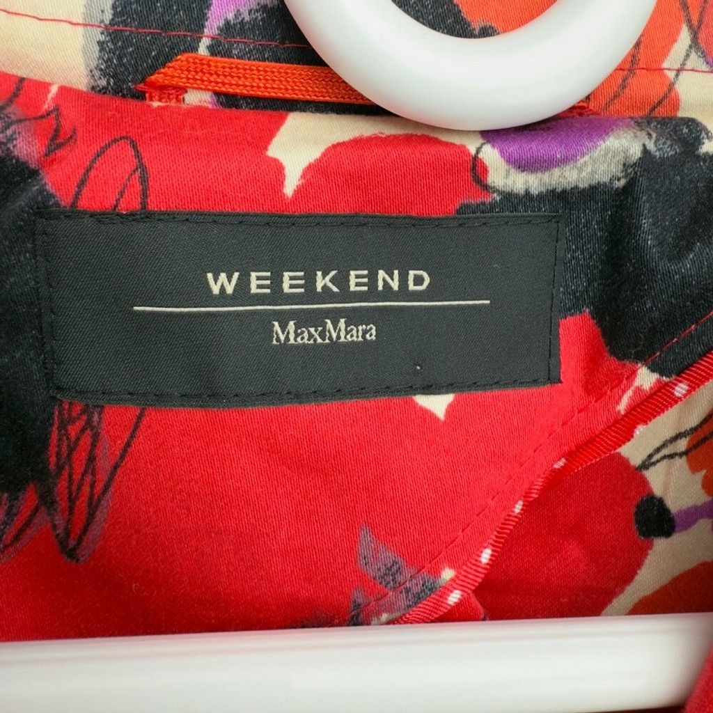 Max Mara MAXMARA W-E 2023 Floral Maximalist Red Short Blazer sz L 14 Size XL / US 12-14 / IT 48-50 - 4 Thumbnail