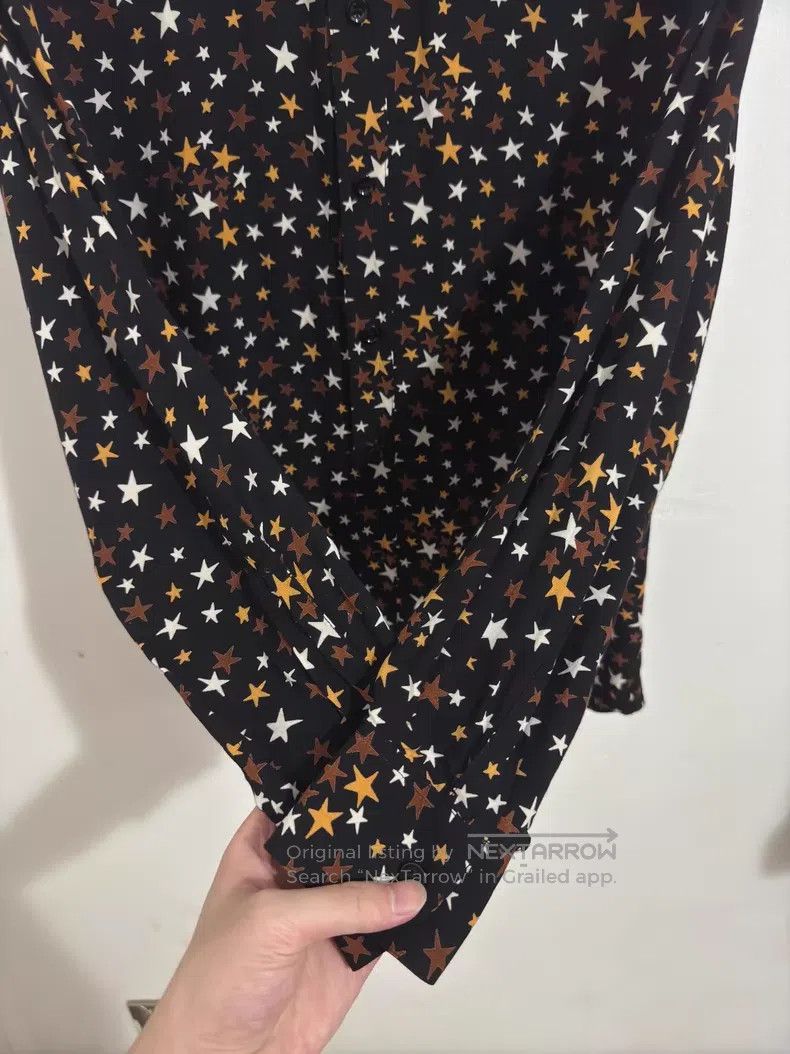 Saint Laurent Paris Saint Laurent Paris Size 39 Viscose All-over Star Black an Size US L / EU 52-54 / 3 - 5 Thumbnail