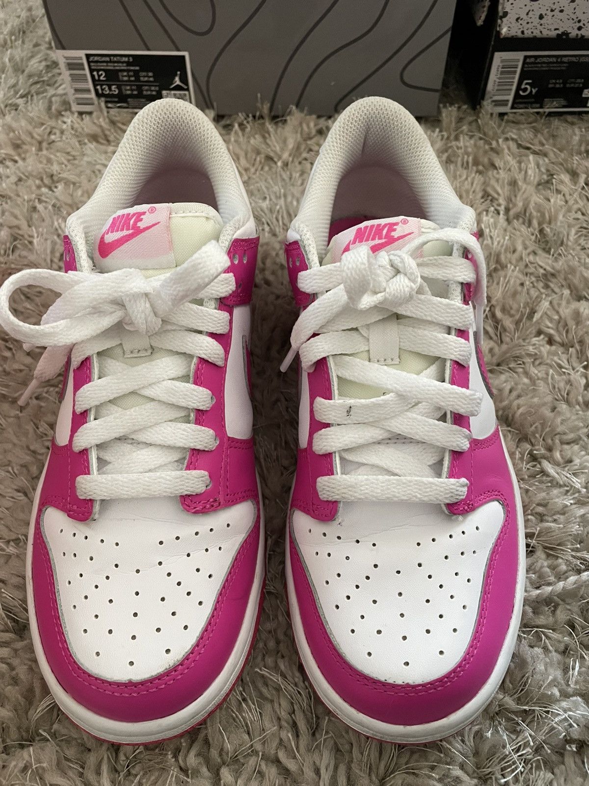 Nike Nike Dunk Low Laser Fushsia Size US 5.5 / EU 38 - 4 Thumbnail