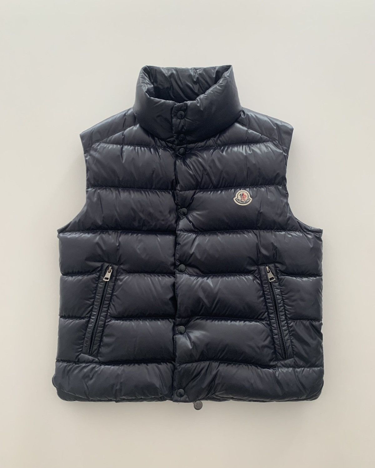 image of Navy Moncler Tib Vest, Men's (Size Medium)