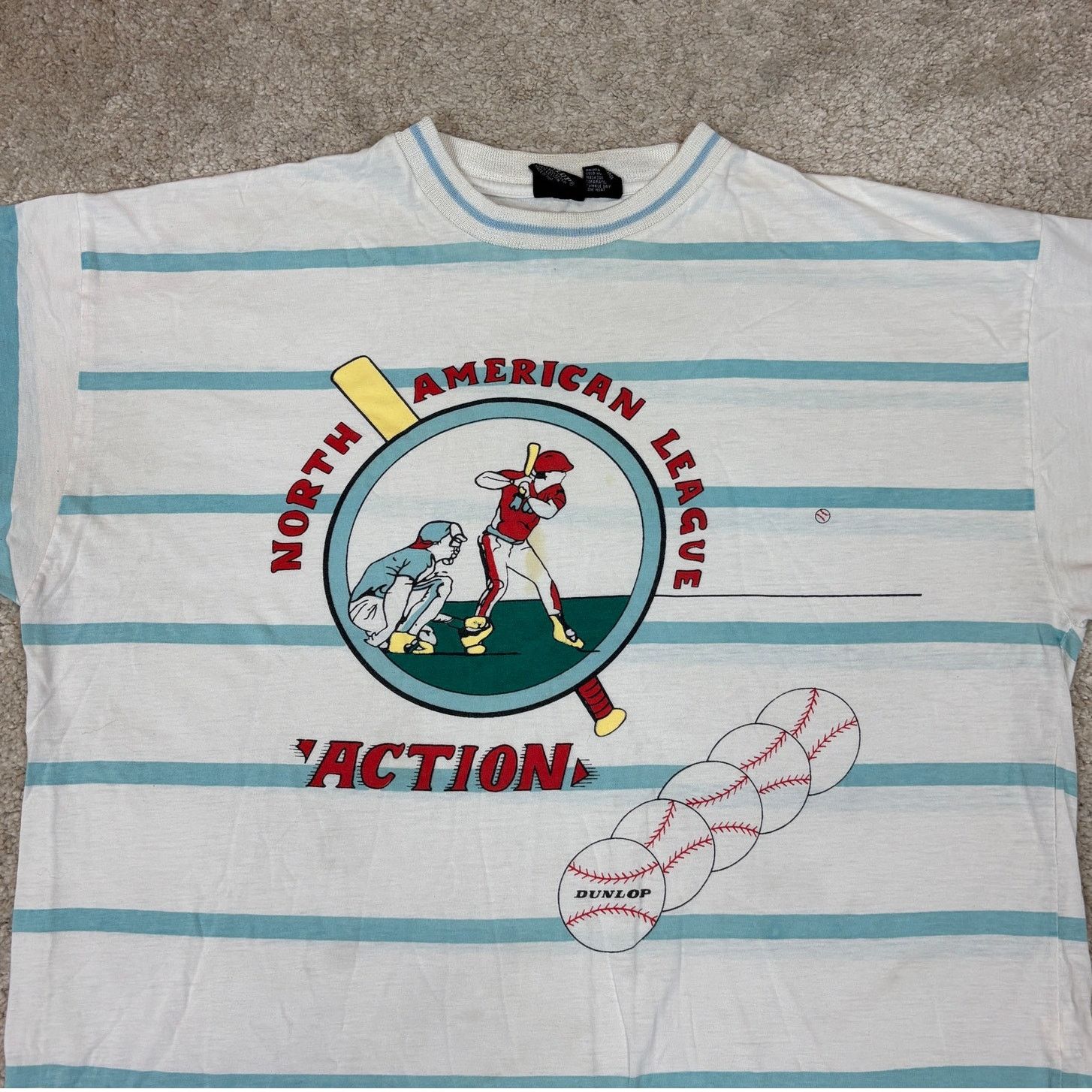 Dunlop × Vintage Vintage Dunlop North American League Baseball Shirt Men's XL Size US XL / EU 56 / 4 - 2 Thumbnail