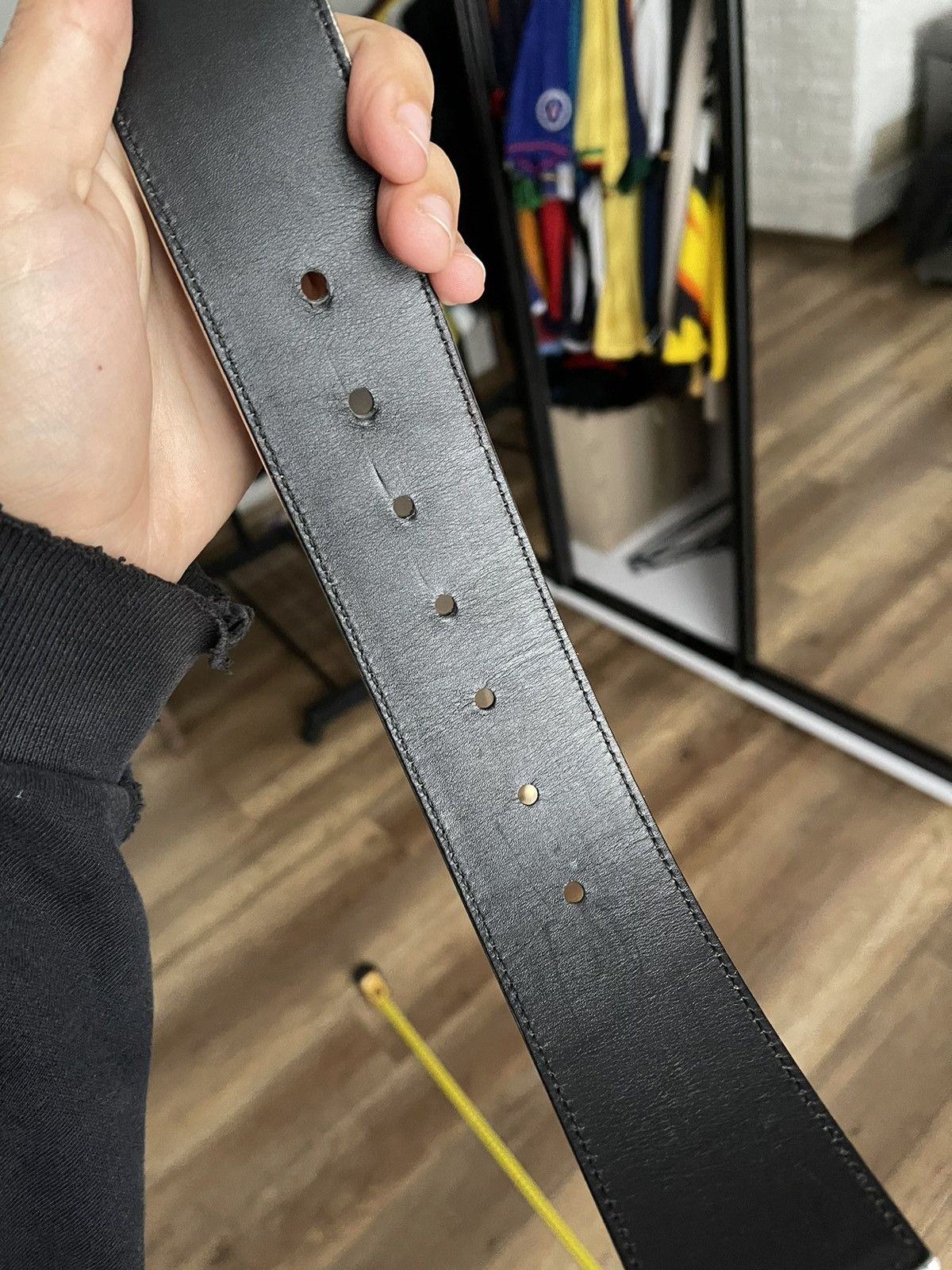 Yves Saint Laurent Yves Saint Laurent Rive Gauche Vintage Leather Belt Italy Size ONE SIZE - 9 Thumbnail