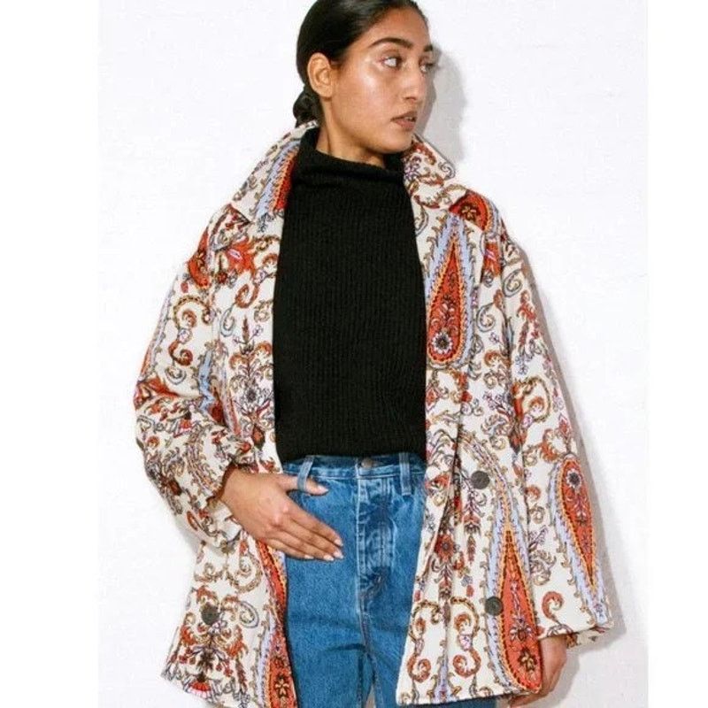 Mara Hoffman NWOT MARA HOFFMAN Levine Paisley Quilted Coat sz L Size L / US 10 / IT 46 - 2 Thumbnail