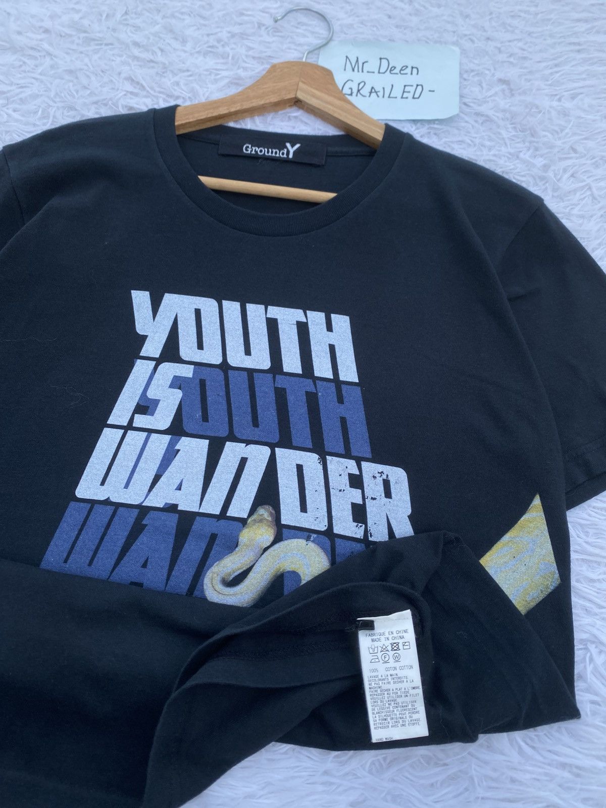 Yohji Yamamoto Rare Yohji Yamamoto Ground Y Snake Tshirt Size US M / EU 48-50 / 2 - 11 Thumbnail