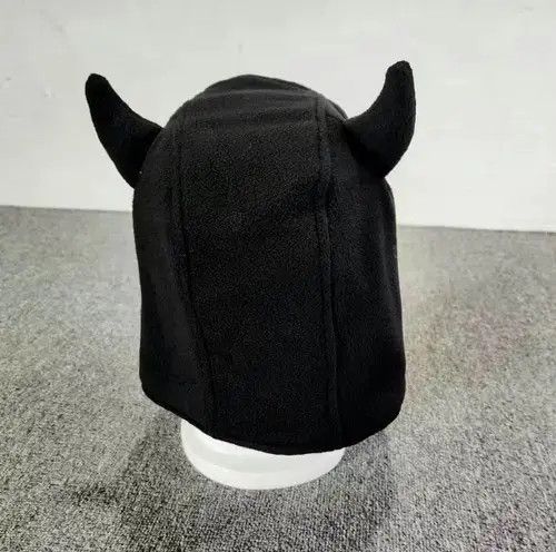 Other Devil Horns Fuzzy Ears Fleece Hat Black Color Size ONE SIZE - 4 Thumbnail