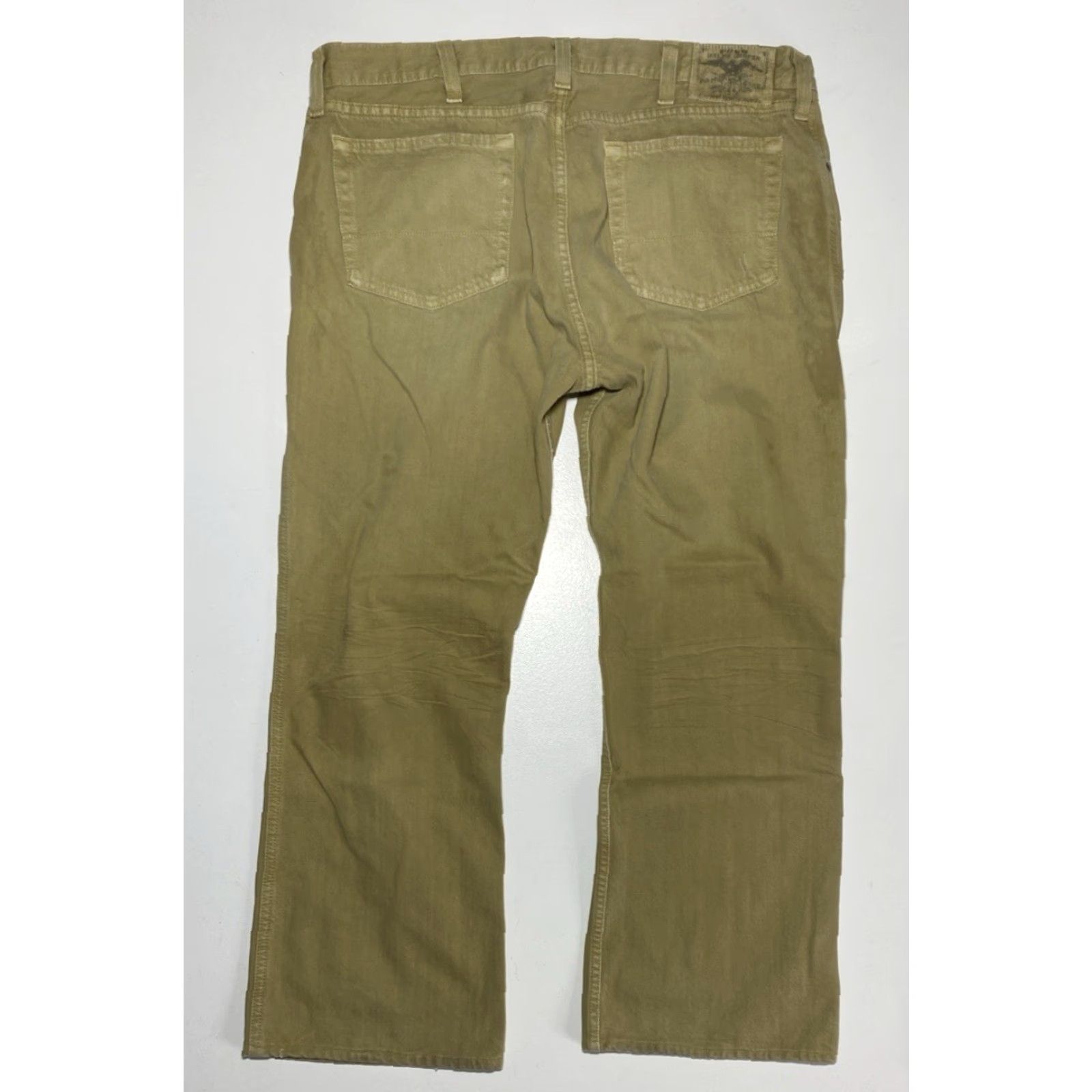 Polo Ralph Lauren VINTAGE Polo Ralph Lauren Jeans Bootcut Men 40x30 Khaki 100% Cotton 5-Pocket USA Workman's Manufacturing 40 Inseam Regular Denim Vintage Shirt? Size US L / EU 52-54 / 3 - 2 Thumbnail