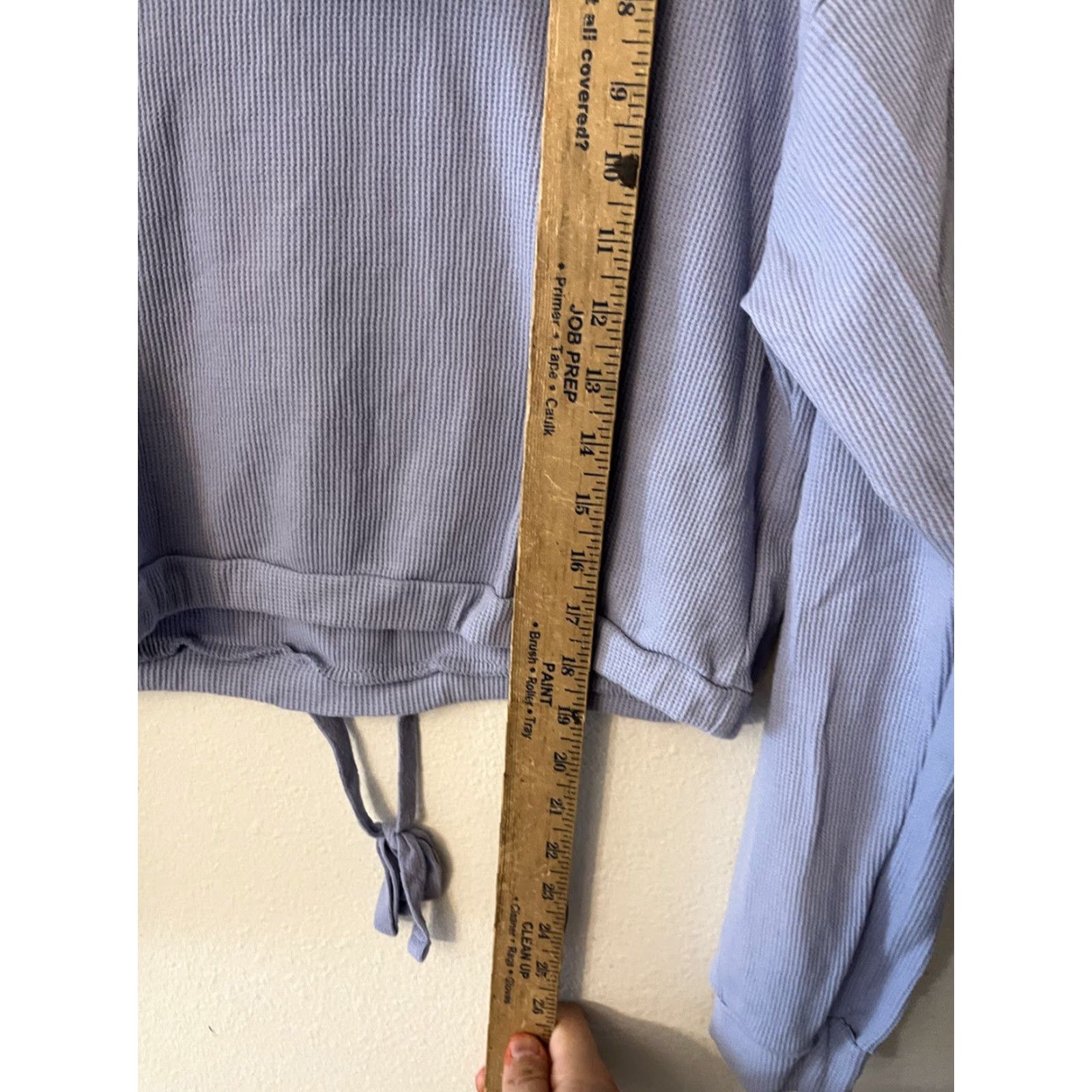 Vintage Active USA Hoodie Women Large L Blue Pullover Hooded Lace Up Shirt/ sweatshirt (Activewear) Size L / US 10 / IT 46 - 4 Thumbnail