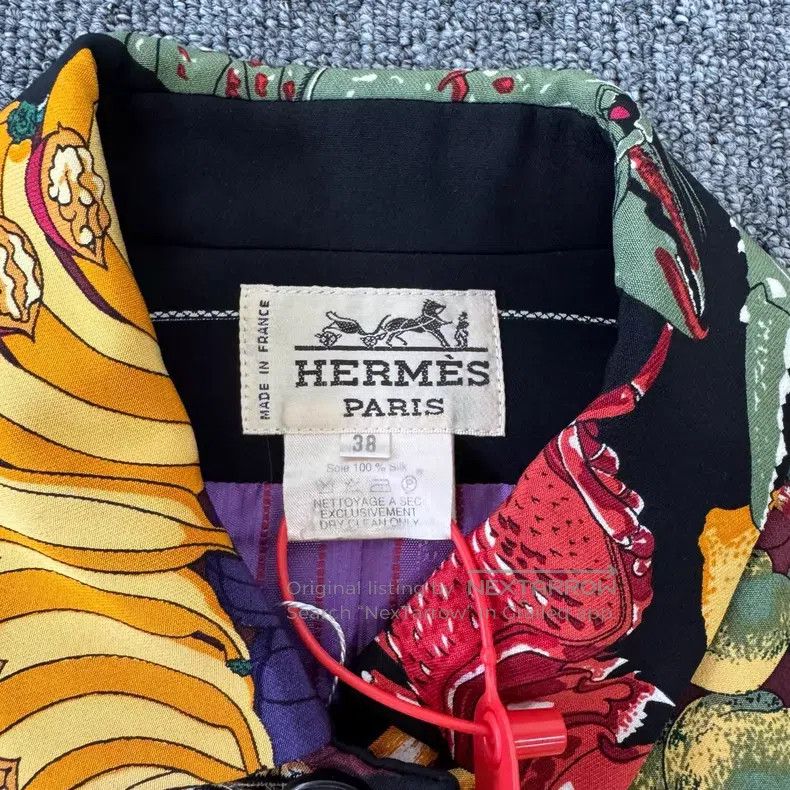 Hermes Hermes Feast Gluttonous Silk Shirt Jacket Size XS / US 0-2 / IT 36-38 - 5 Thumbnail