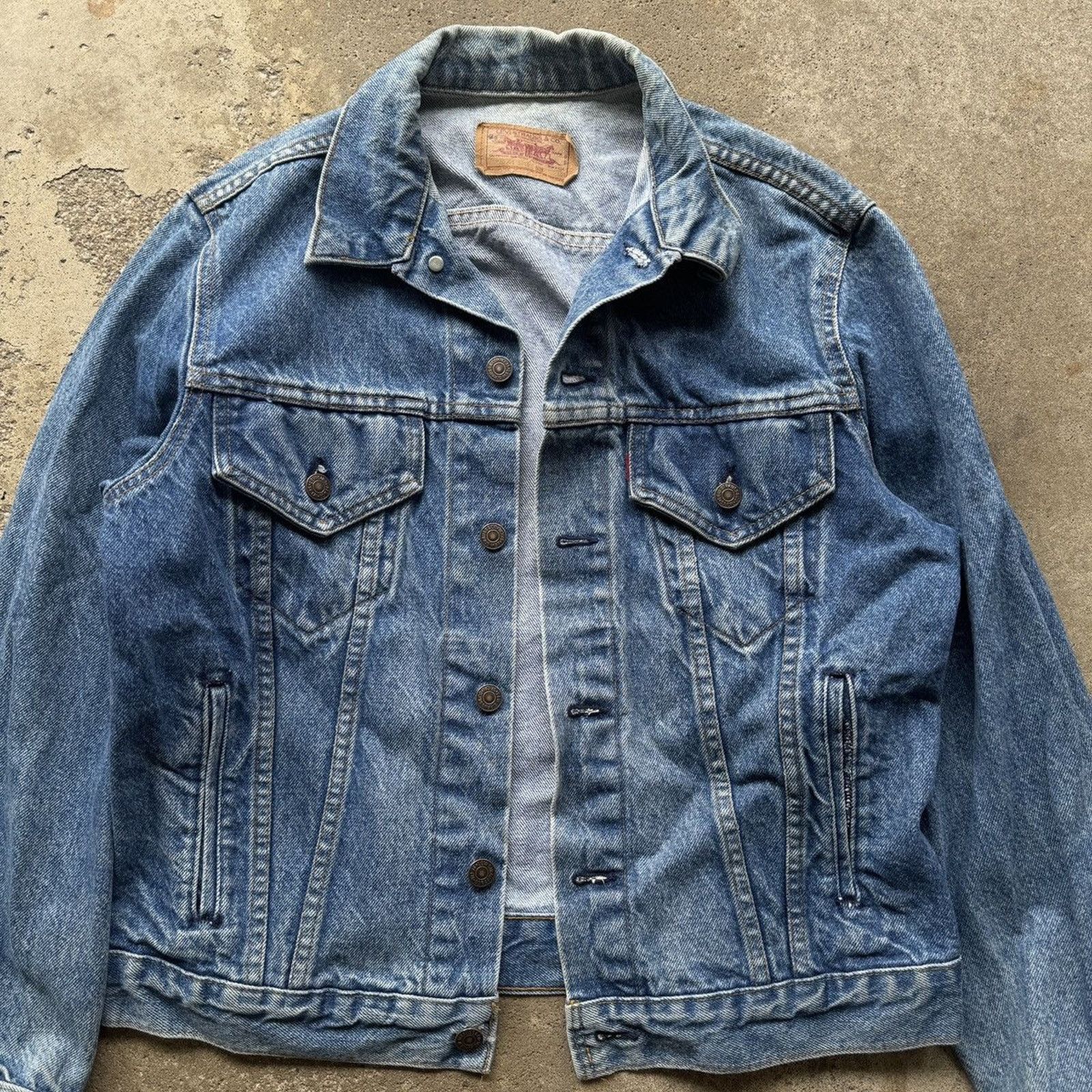 Levi's 70s Levi's Thrashed Faded Trucker Jacket USA ERD Grunge Size US S / EU 44-46 / 1 - 4 Thumbnail