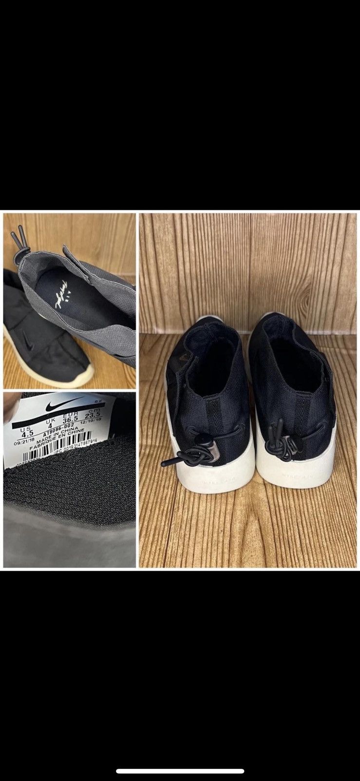 Nike Nike air x Fear of God moccasin MOC sneaker shoes M 4.5 Size US 5 / EU 37 - 6 Thumbnail