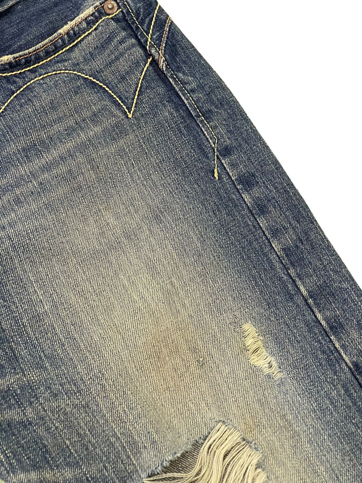Edwin Flare Jeans Edwin Japan Faded Distres Low Rise Boot Cut 8🟦5 Size US 30 / EU 46 - 9 Thumbnail