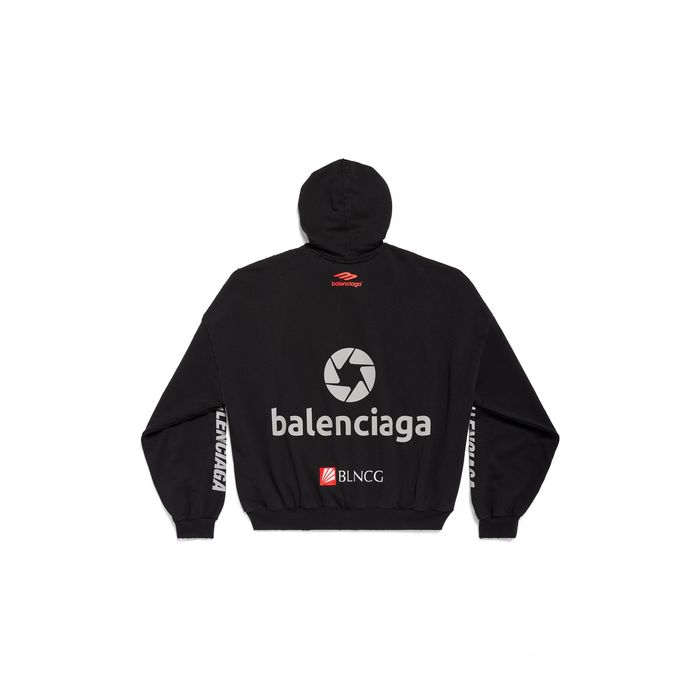 Balenciaga BALENCIAGA HOODIE HALF ZIP UP MONOGRAM LOGO