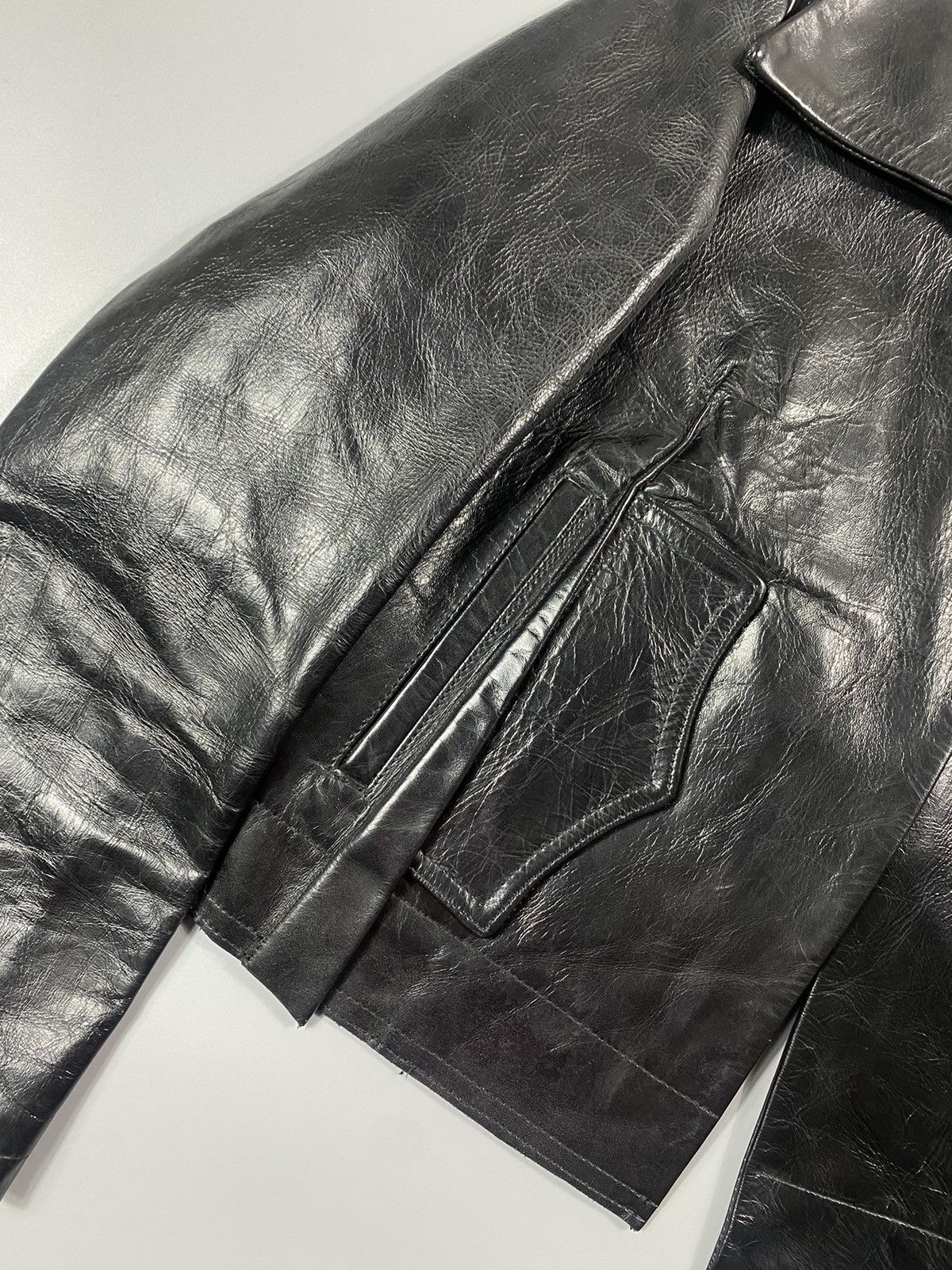 Yohji Yamamoto AW 2007- Yohji Yamamoto- Museum/Exhibit Piece Leather Jacket Size S / US 4 / IT 40 - 11 Thumbnail