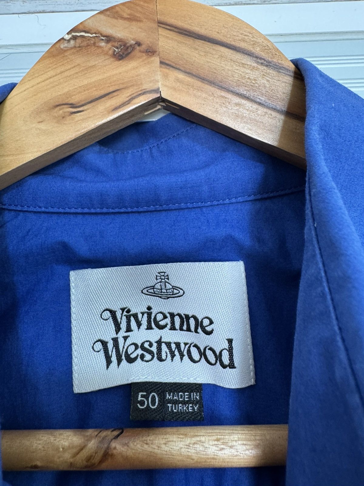 Vivienne Westwood Vivienne Westwood Blue Classic Long Sleeve Shirt Size US L / EU 52-54 / 3 - 14 Thumbnail