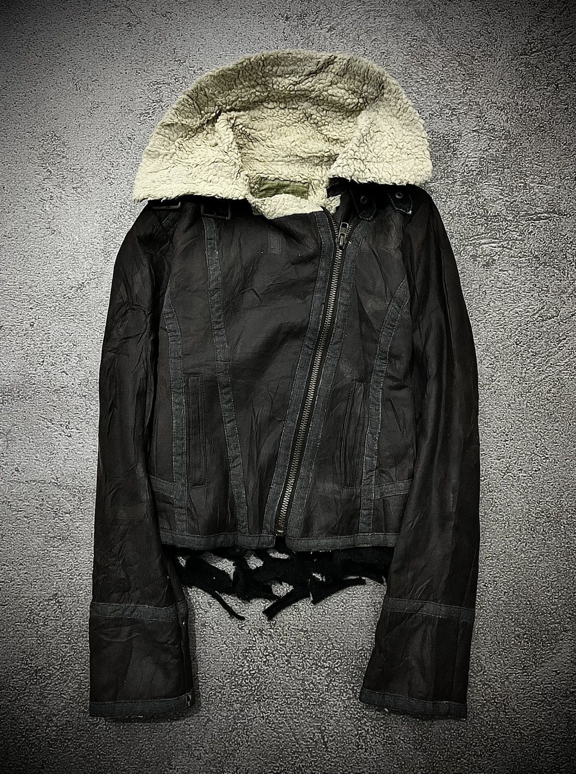 GOA 2000s Rare Goa Asymmetric Leather Jacket Size US M / EU 48-50 / 2 - 4 Thumbnail