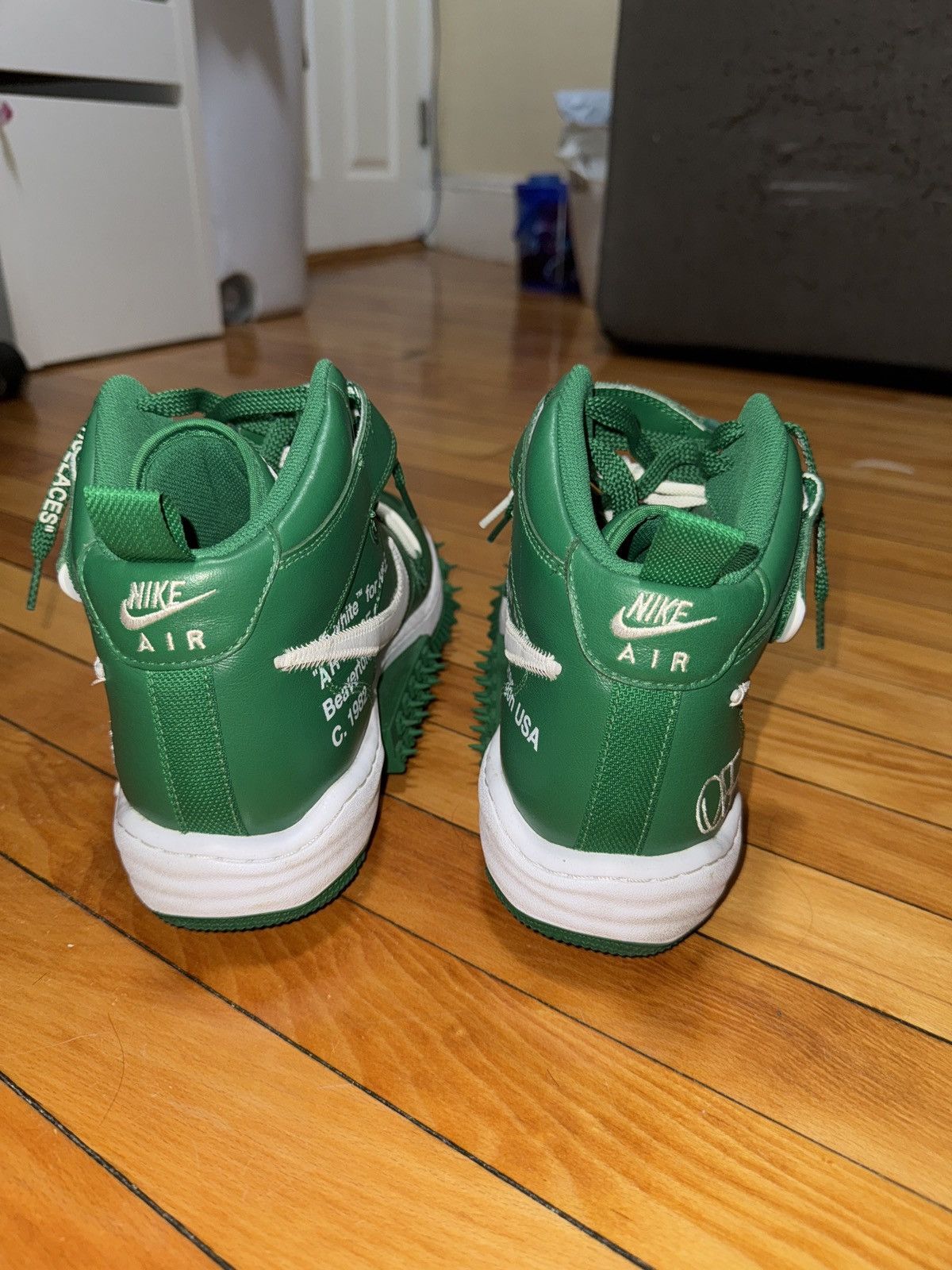Nike × Off-White Green OFF-WHITE AF1 size 11 Size US 11 / EU 44 - 5 Thumbnail