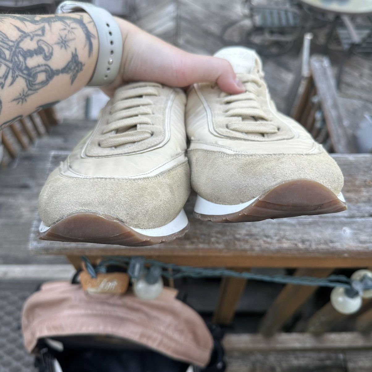 Good Man Brand GOOD MAN BRAND Triumph Trainer Sneaker Cream Size US 9 / EU 42 - 3 Thumbnail