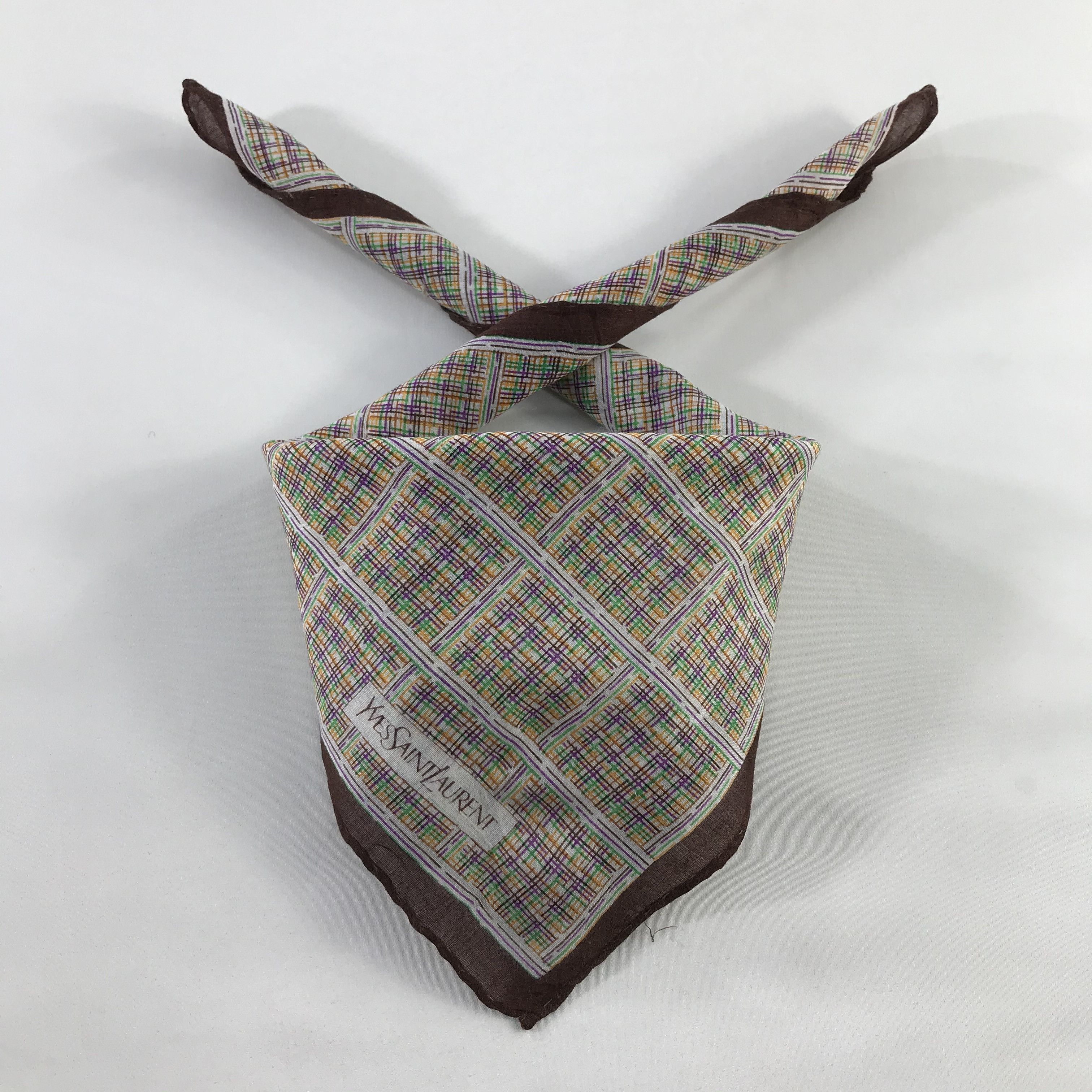 Vintage × Yves Saint Laurent Yves Saint Laurent Bandana / Handkerchief /Neckerchief -S625 Size ONE SIZE - 3 Thumbnail