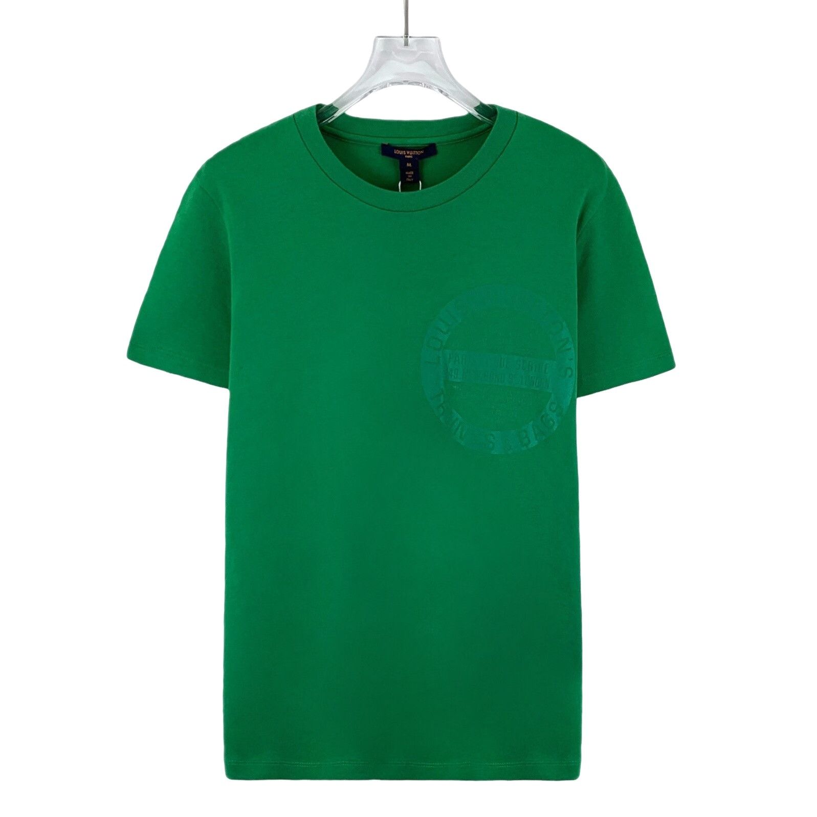 Louis Vuitton lv green embossed logo short sleeve t-shirt | Grailed