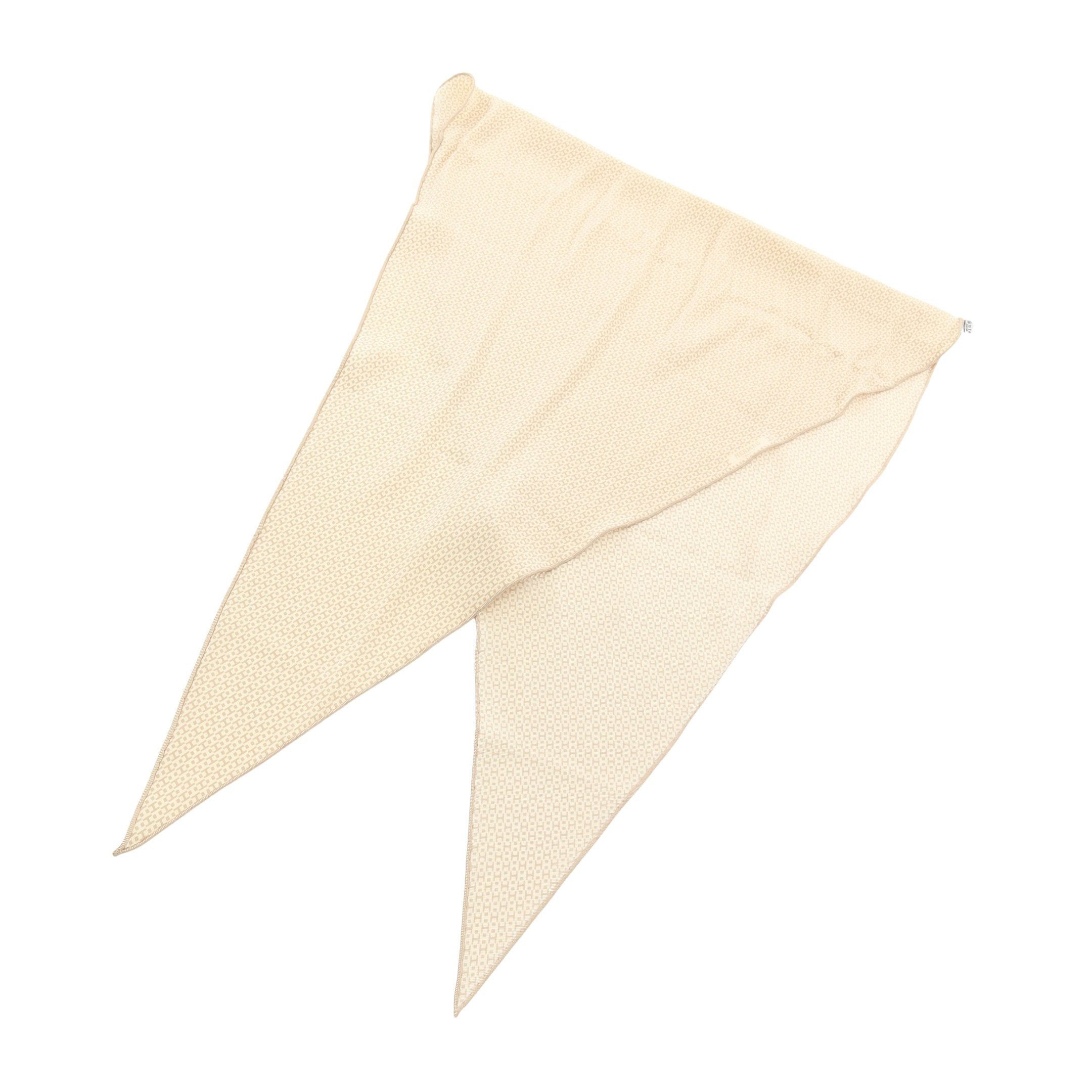 Hermes Hermes Losange Scarf Silk Beige Size ONE SIZE - 1 Thumbnail