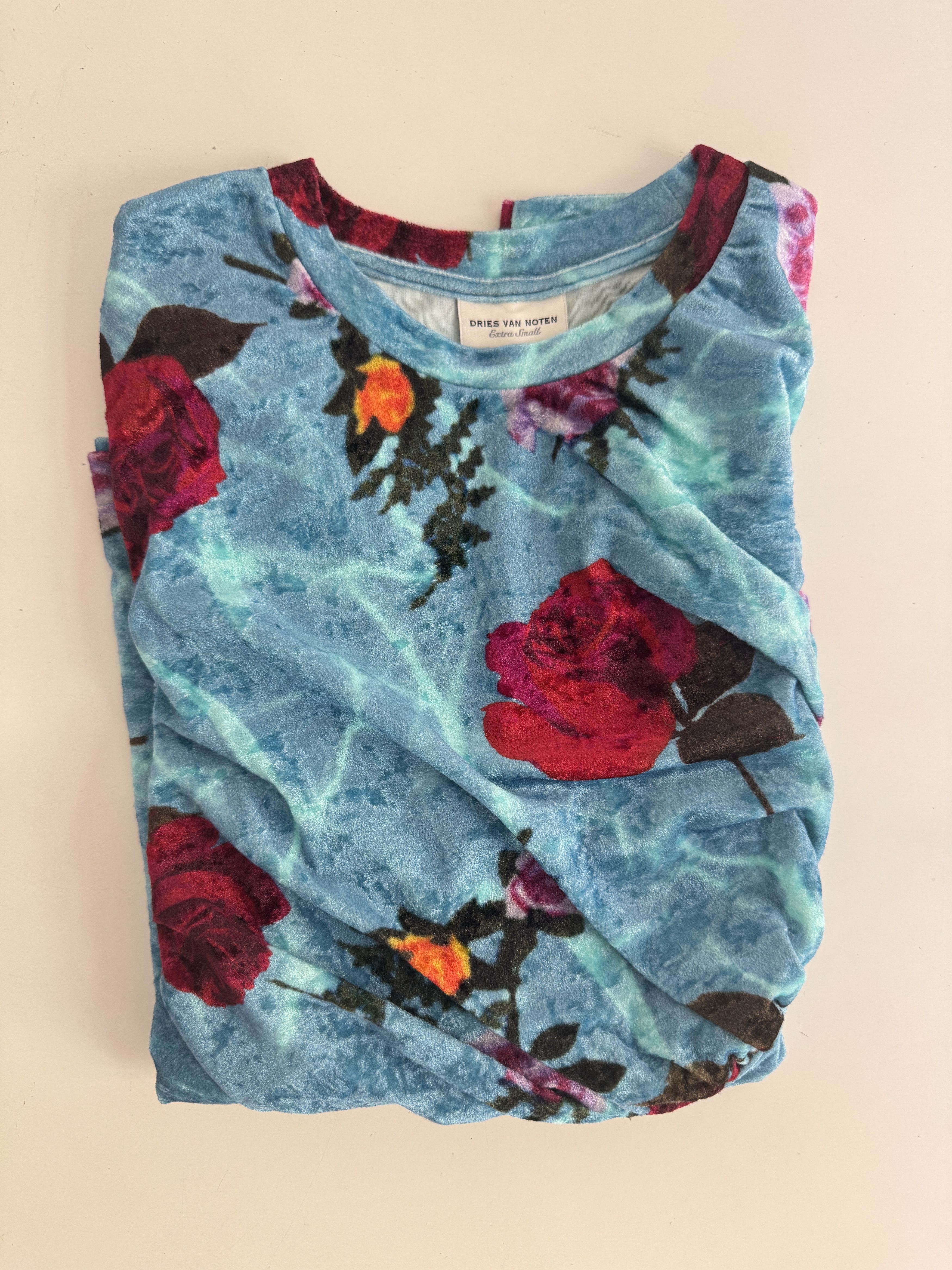 Dries Van Noten Dries Van Noten Floral Velvet Top Size XS / US 0-2 / IT 36-38 - 6 Thumbnail