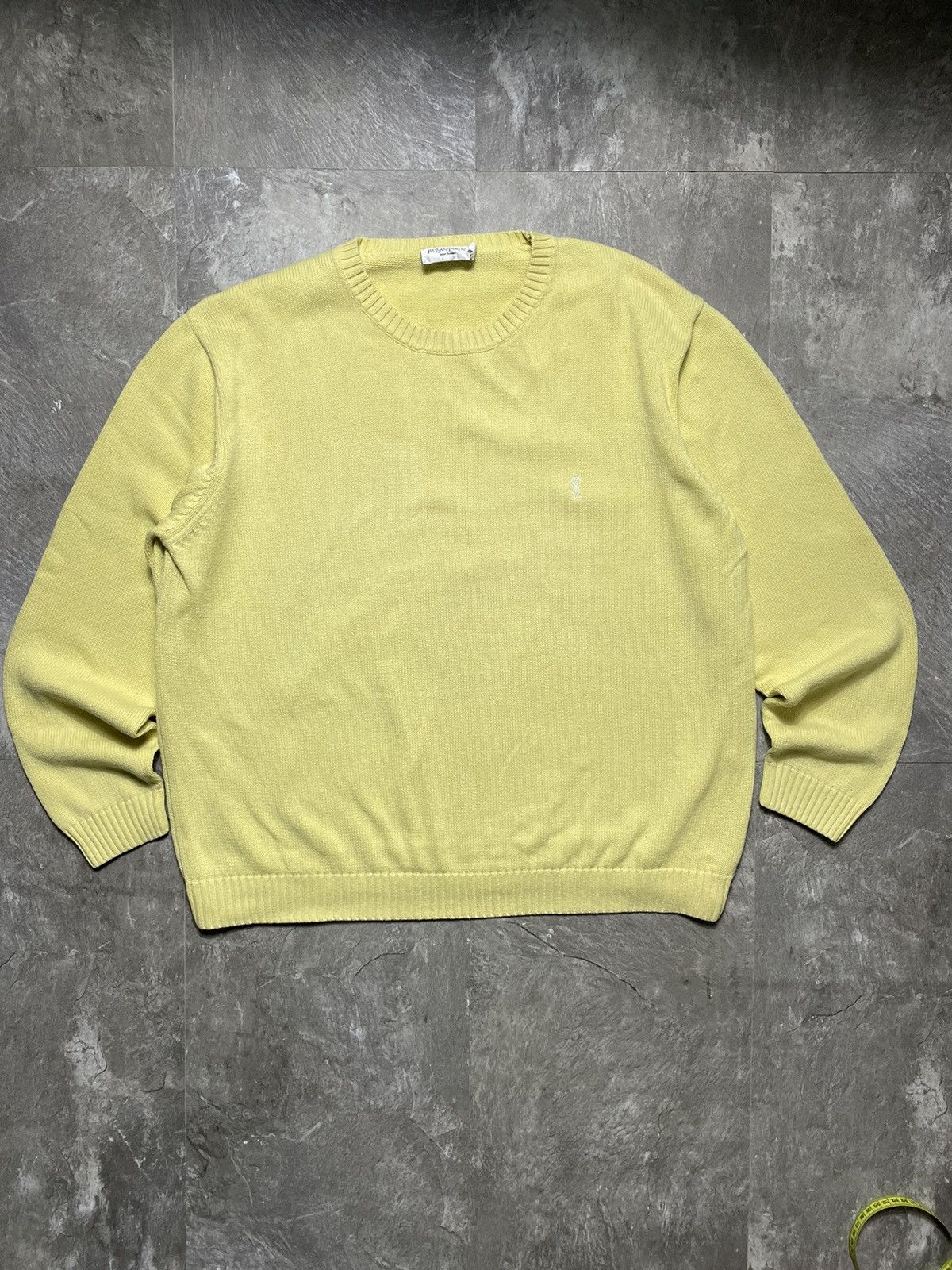 Yves Saint Laurent Vintage Yves Saint Laurent Knit Sweater YSL Logo 90s Y2K Size US XL / EU 56 / 4 - 1 Thumbnail
