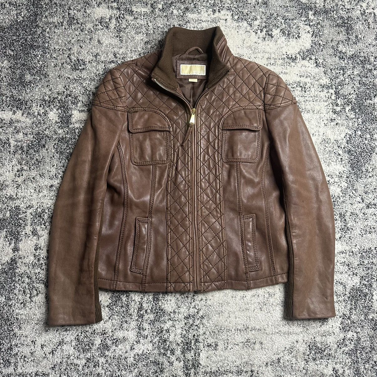 Michael Kors Michael Kors Leather Jacket Luxury Streetwear rare Size L / US 10 / IT 46 - 1 Thumbnail