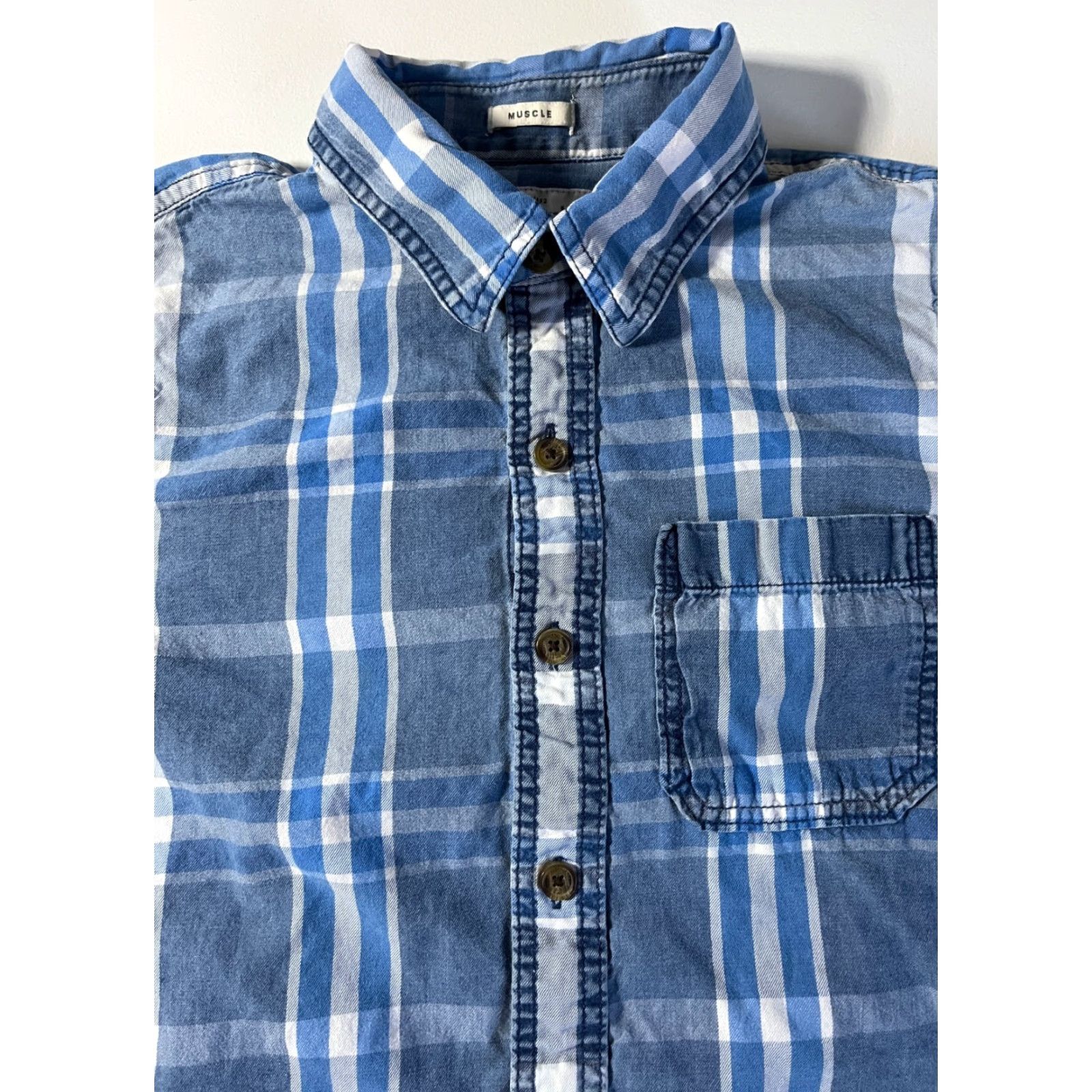 Abercrombie & Fitch VINTAGE Abercrombie & Fitch Button-Up Plaid Shirt Muscle Fit Sz M Men’s Size US M / EU 48-50 / 2 - 6 Thumbnail