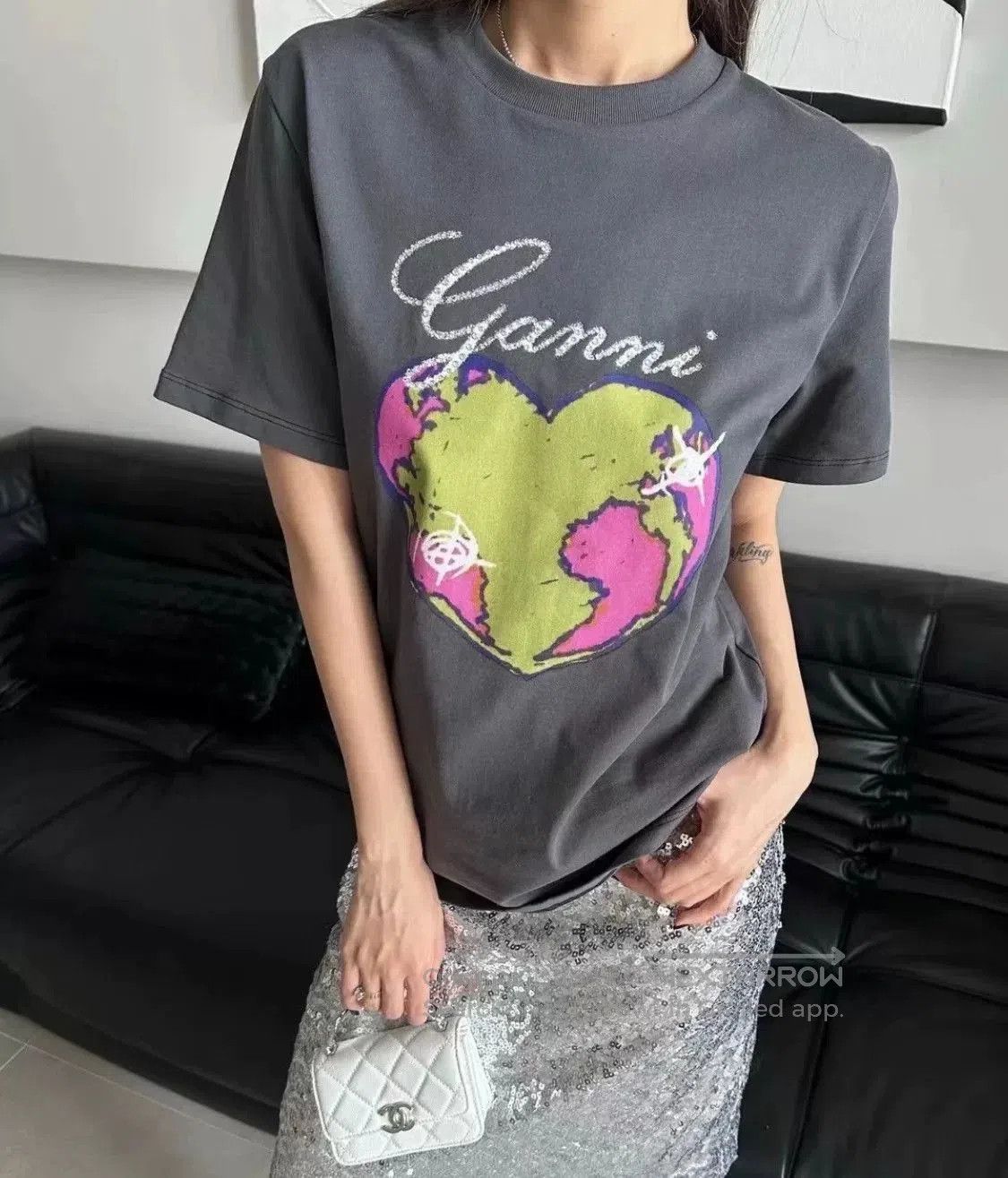 Ganni Ganni Gray Short. Size XS / US 0-2 / IT 36-38 - 3 Thumbnail