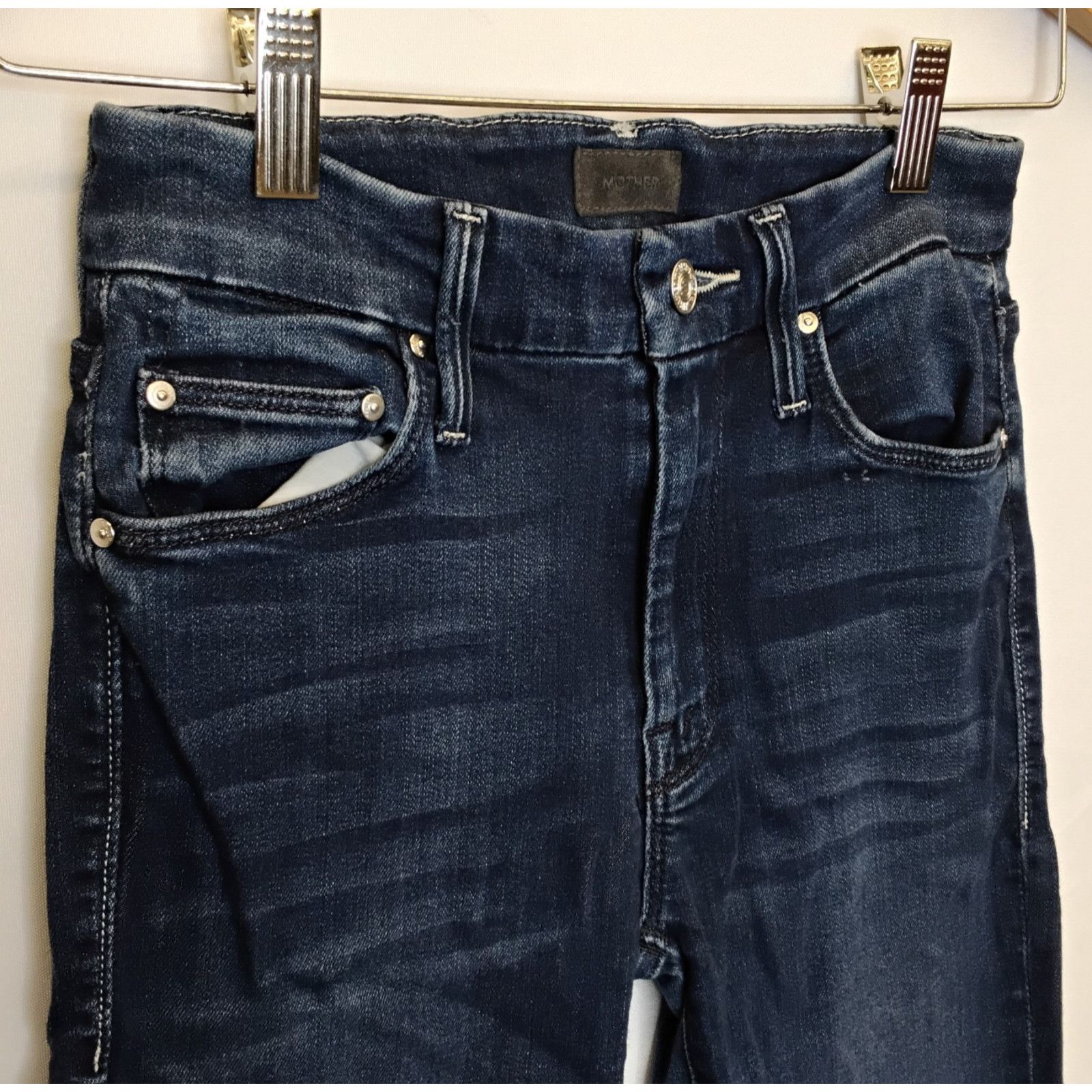 MOTHER Mother The Looker Jeans Women's 24"x25" Dark Wash Skinny Size 24" / US 00 / IT 34 - 5 Thumbnail