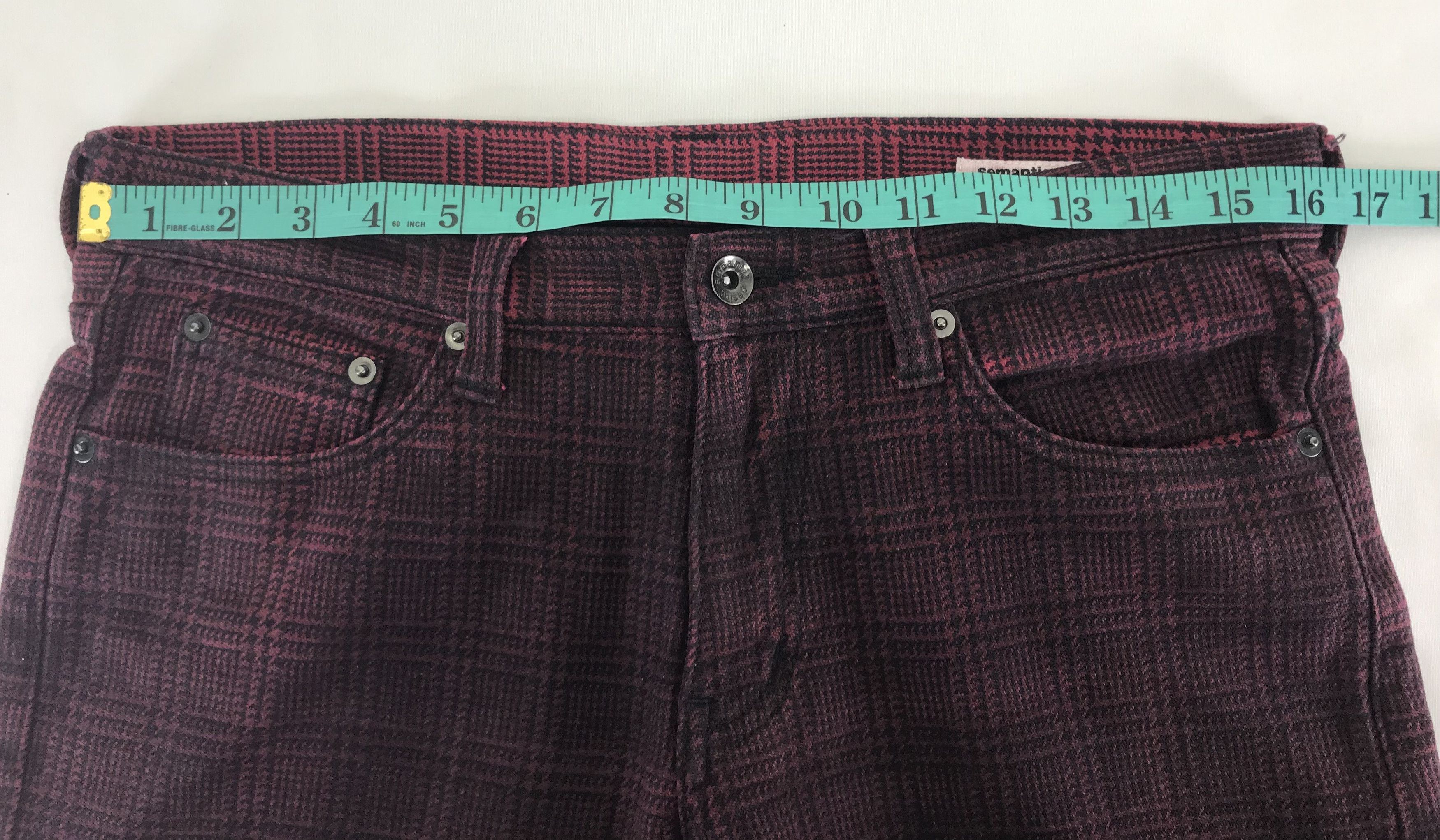semanticdesign Vintage Semantic Design Plaid Flare Jeans Bell Bottom Denim Size US 32 / EU 48 - 14 Thumbnail