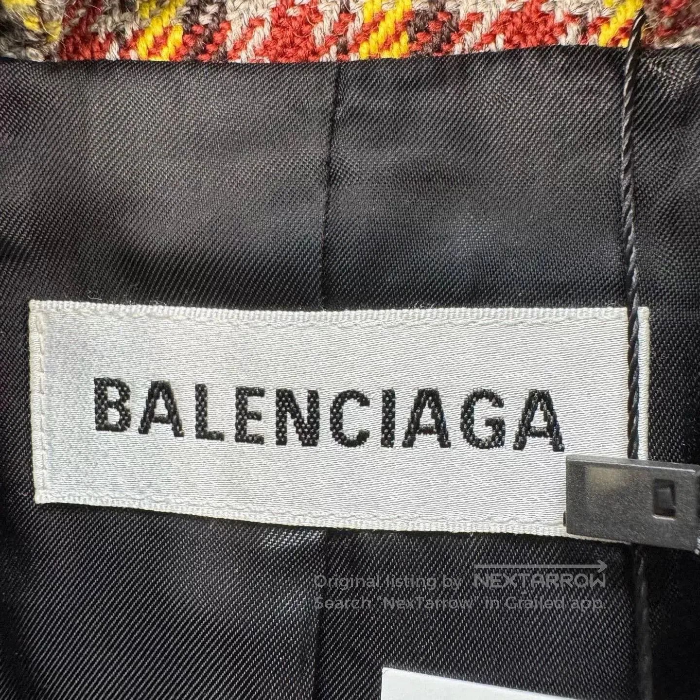 Balenciaga Balenciaga Plaid Wool Trench Coat Size 34. Size XS / US 0-2 / IT 36-38 - 5 Thumbnail