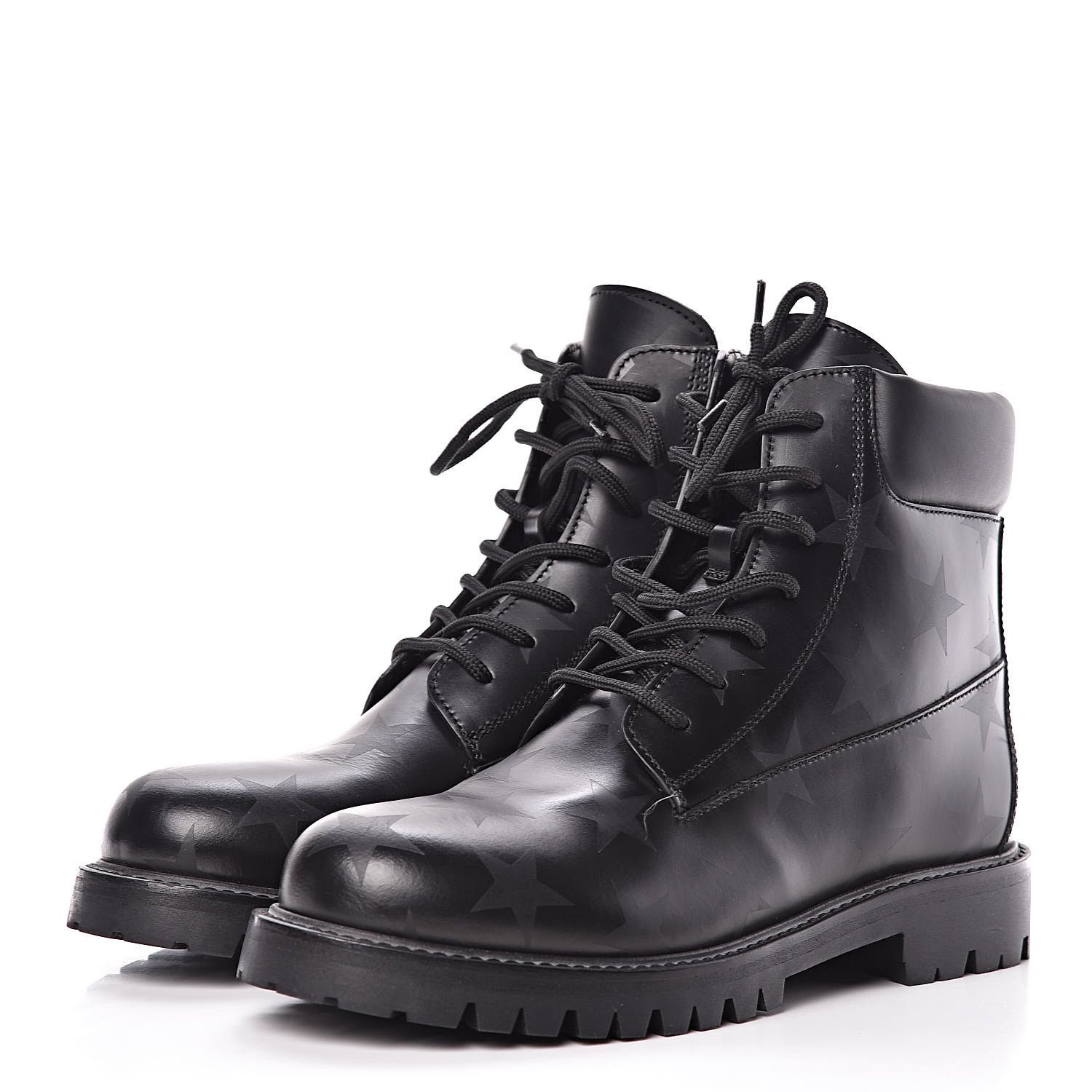 Valentino Valentino Garavani Calfskin Hologram Star Combat Boots Men Size US 11 / EU 44 - 3 Thumbnail