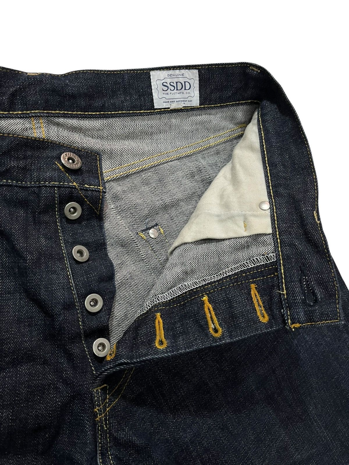 FUCT × Japanese Brand × SSDD SSDD BY FUCT JAPANESE BRAND NON SELVEDGE JEANS Size US 34 / EU 50 - 8 Thumbnail