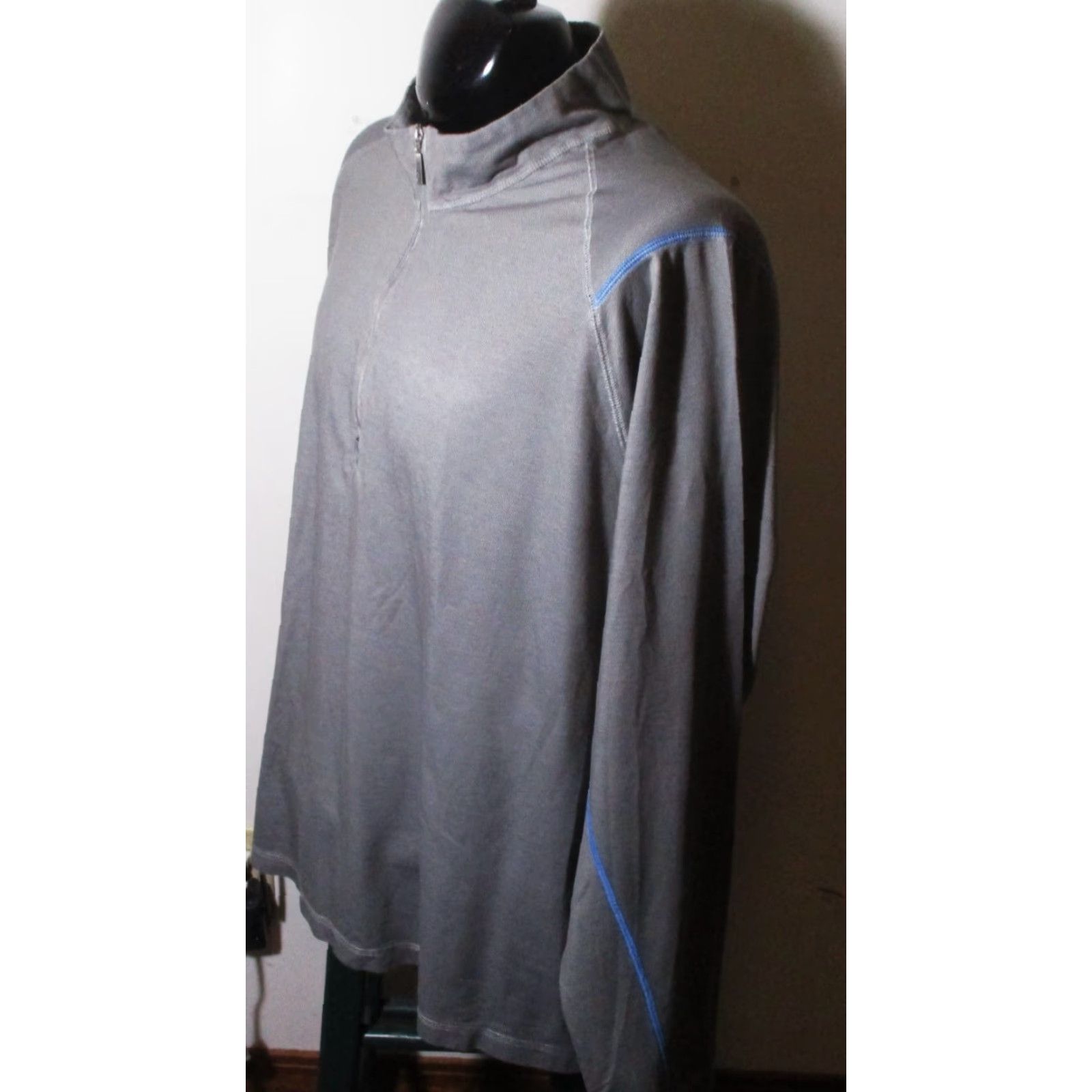 Tommy Bahama TOMMY BAHAMA Gray 1/2 Zip Long Sleeve Jersey Polo Shirt Men's 3XL Size US XXL / EU 58 / 5 - 4 Thumbnail