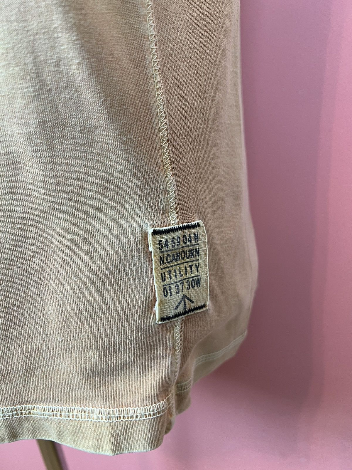 Nigel Cabourn tee designers utility casual orange yellow